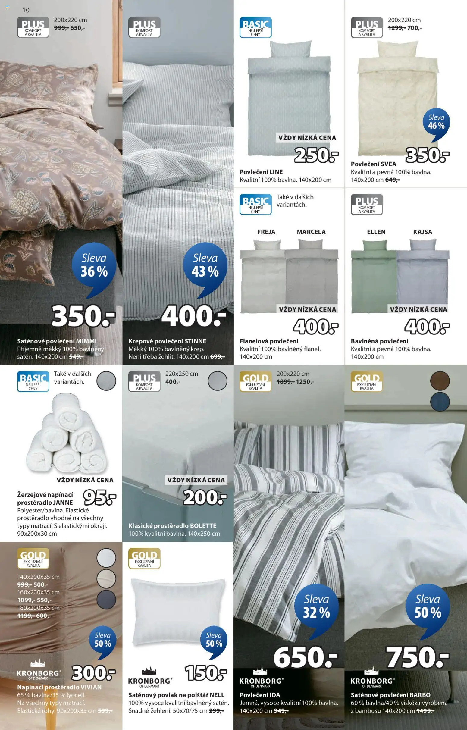 JYSK leták od 31.12.2025 | Strana: 10 | Produkty: Povlak na polštář, Krepové povlečení, Prostěradlo, Saténové povlečení