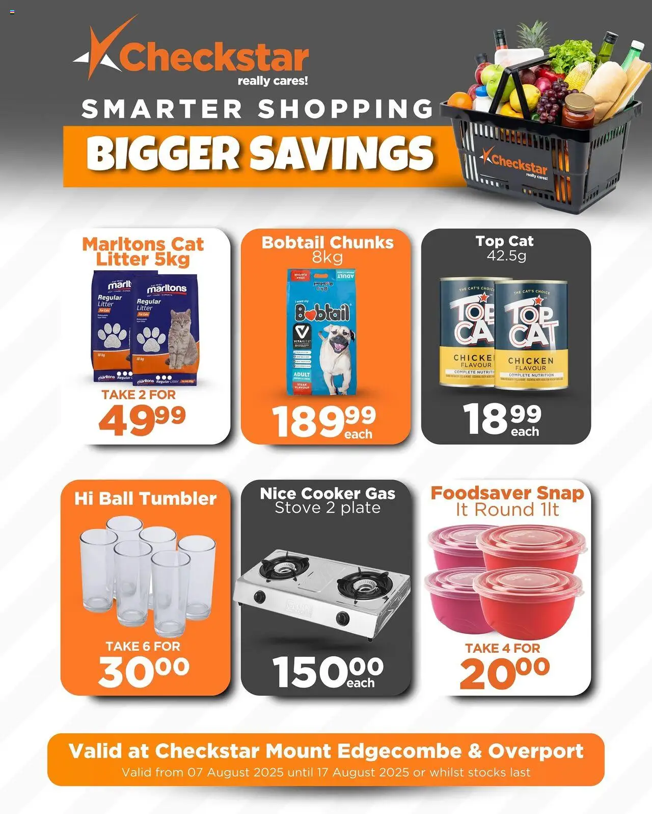 Check Star Specials Mount Edgecombe and Overport │ valid from 07.08.2025 | Page: 18 | Products: Stove, Plate, Steak, Cat litter