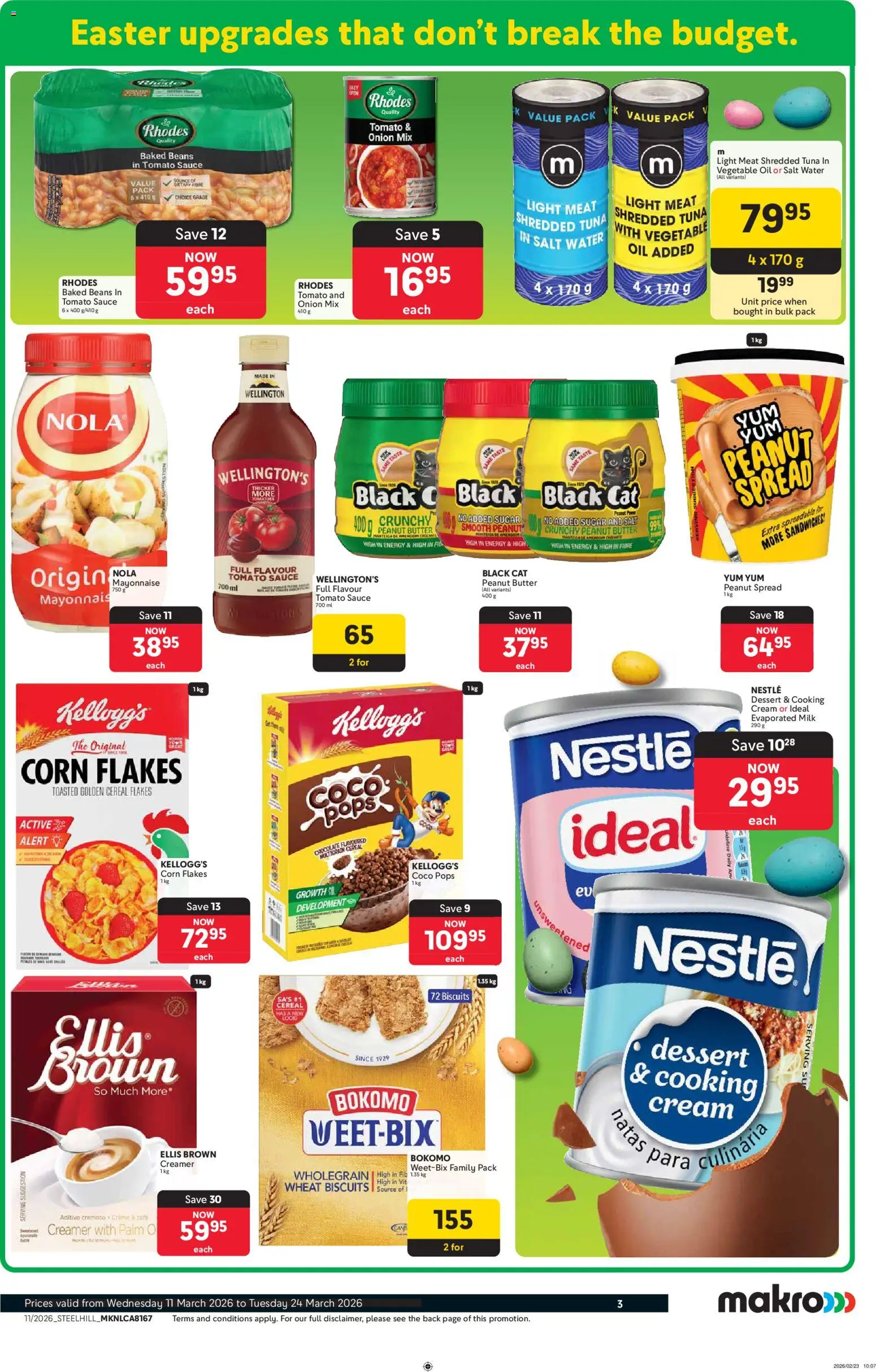 New Makro catalogue – valid from 11.03.2026 | Page: 3 | Products: Beans, Oil, Sauce, Salt