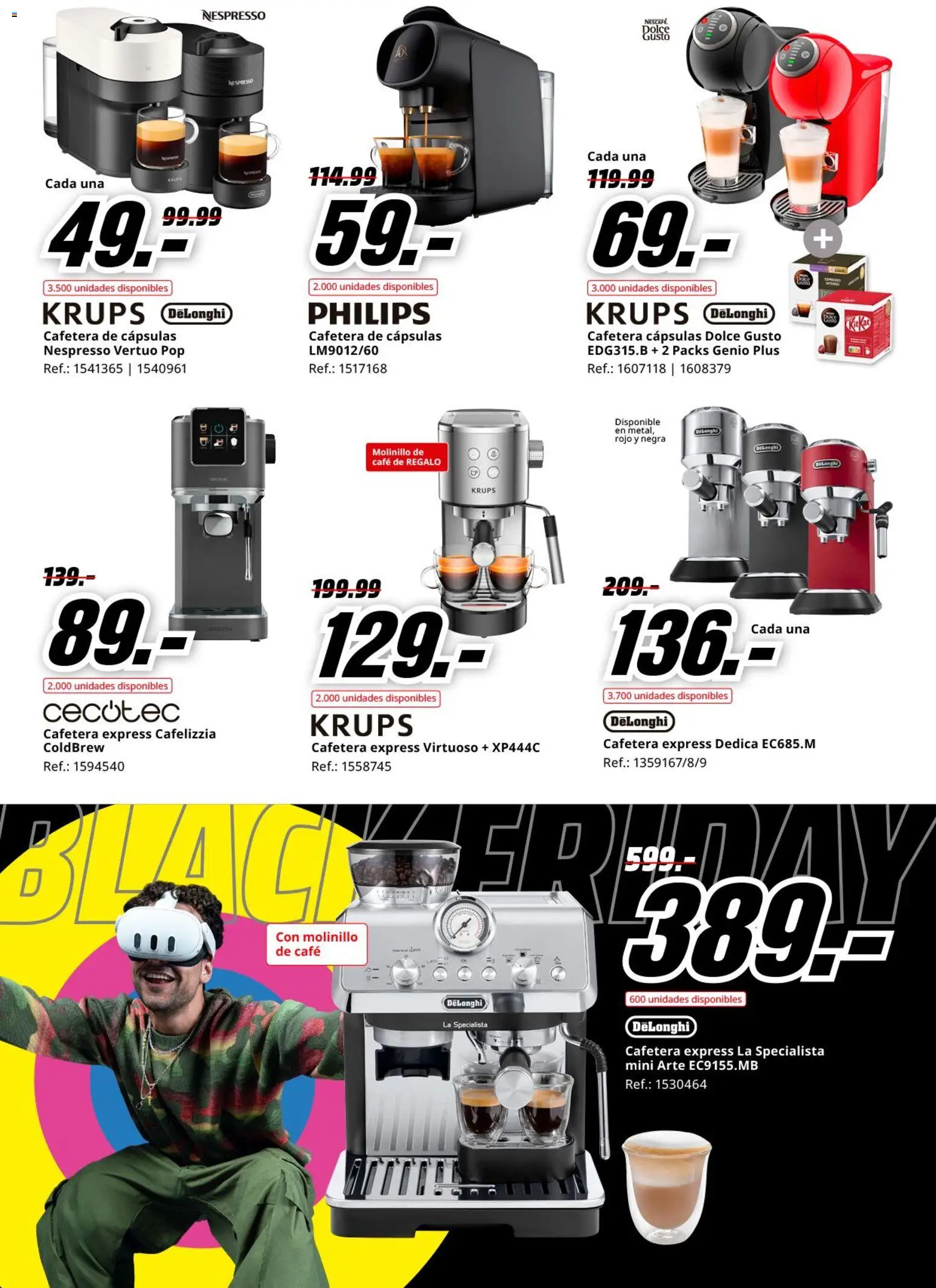 Media Markt Black Friday │ válido desde el 21.11.2025 | Página: 38 | Productos: Café, Cafetera