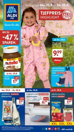 Aldi Süd Prospekt 	 gültig ab dem 25.08.2025