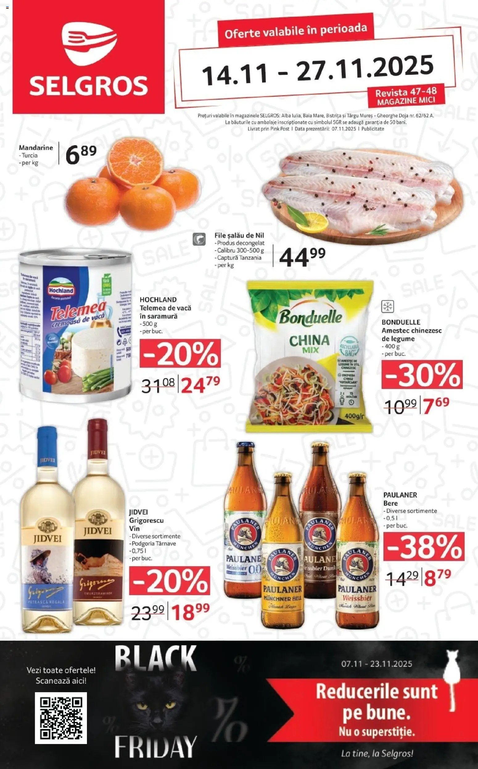 Noul catalog Selgros – valabil de la 14.11.2025 | Pagină: 2 | Produse: Mici, Bere, Mandarine, Legume