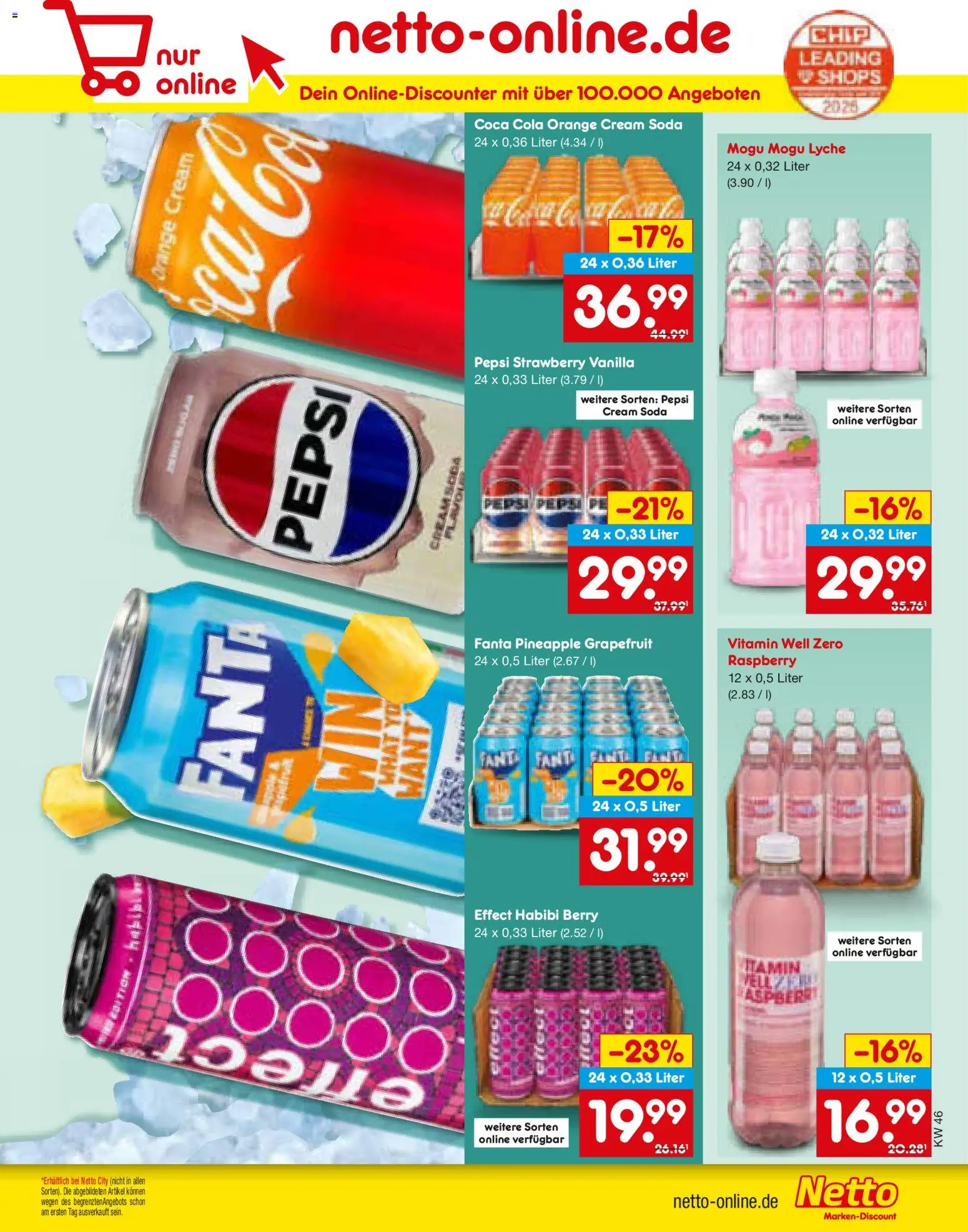 Netto Marken-Discount Prospekt 	 – gültig ab 10.11.2025 | Seite: 59 | Produkte: Coca cola, Fanta, Grapefruit, Pepsi