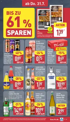 Aldi Prospekt 	 - gültig ab dem 28.07.2025 | Seite: 31 | Produkte: Havana club, Cola, Fassbrause, Fruchtsaft