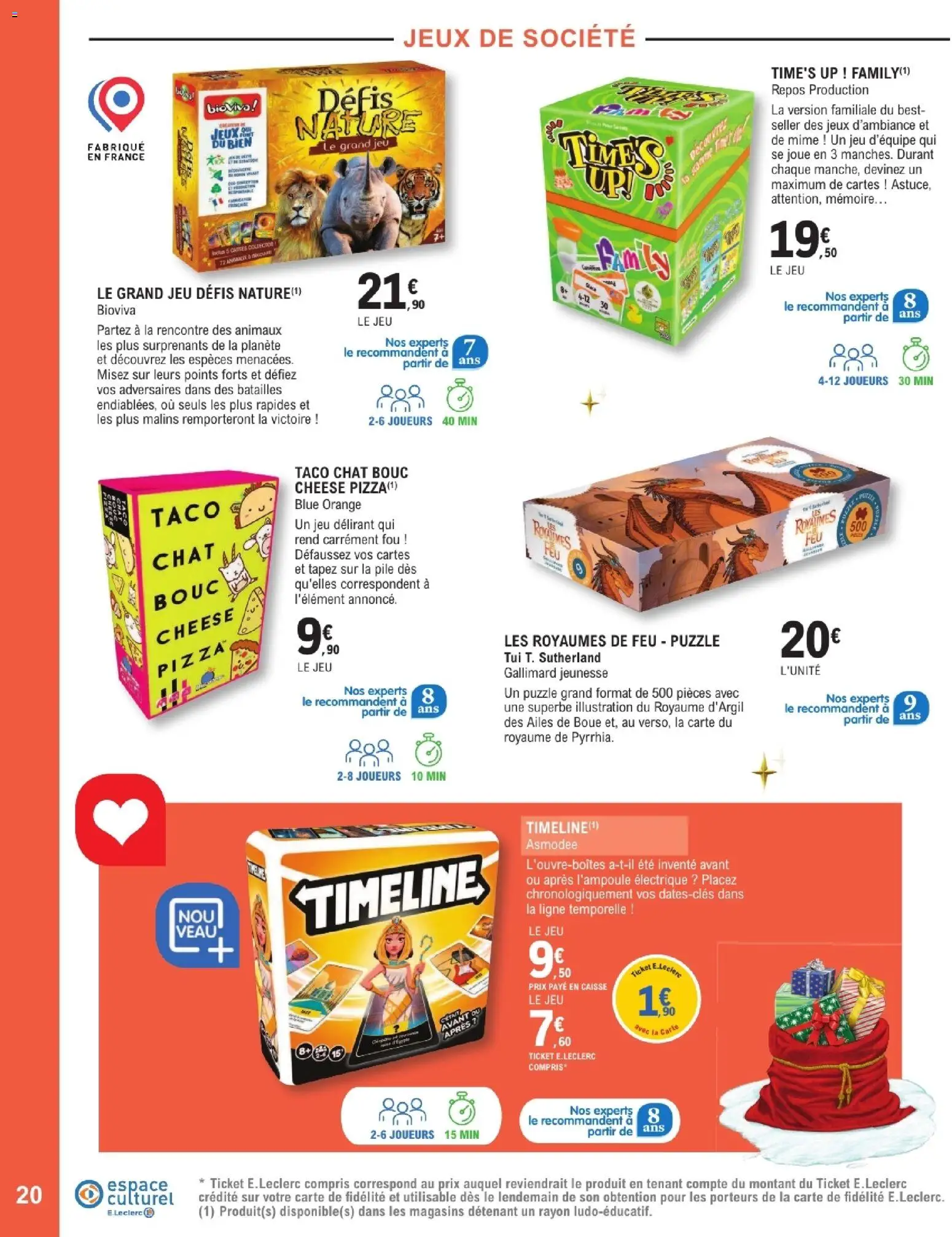 {H1} | Page: 20 | Produits: Orange, Jeux, Pizza, Jeux de société