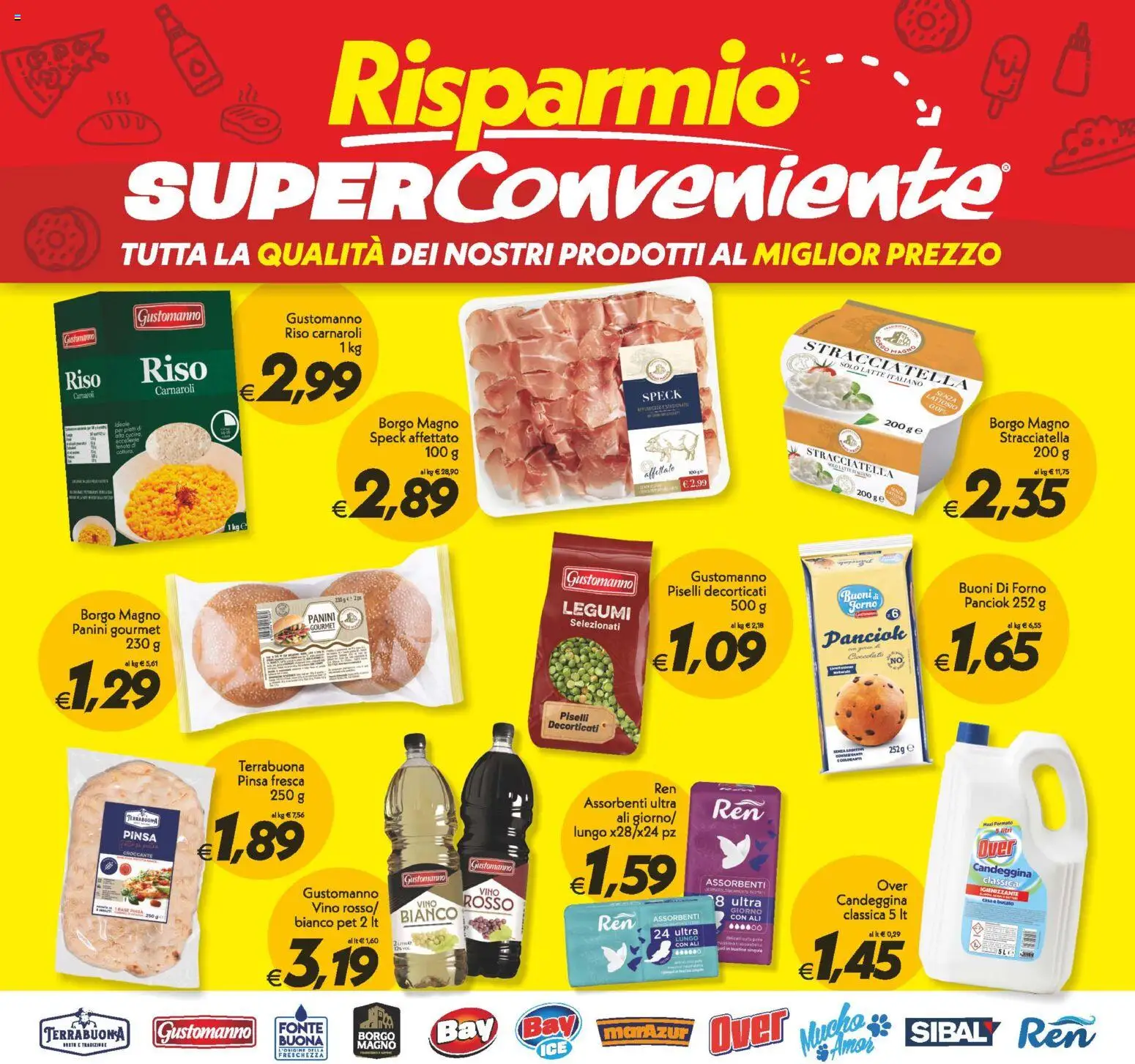 Volantino SuperConveniente del 23.01.2026 | Pagina: 22 | Prodotti: Riso Carnaroli, Riso, Candeggina, Stracciatella