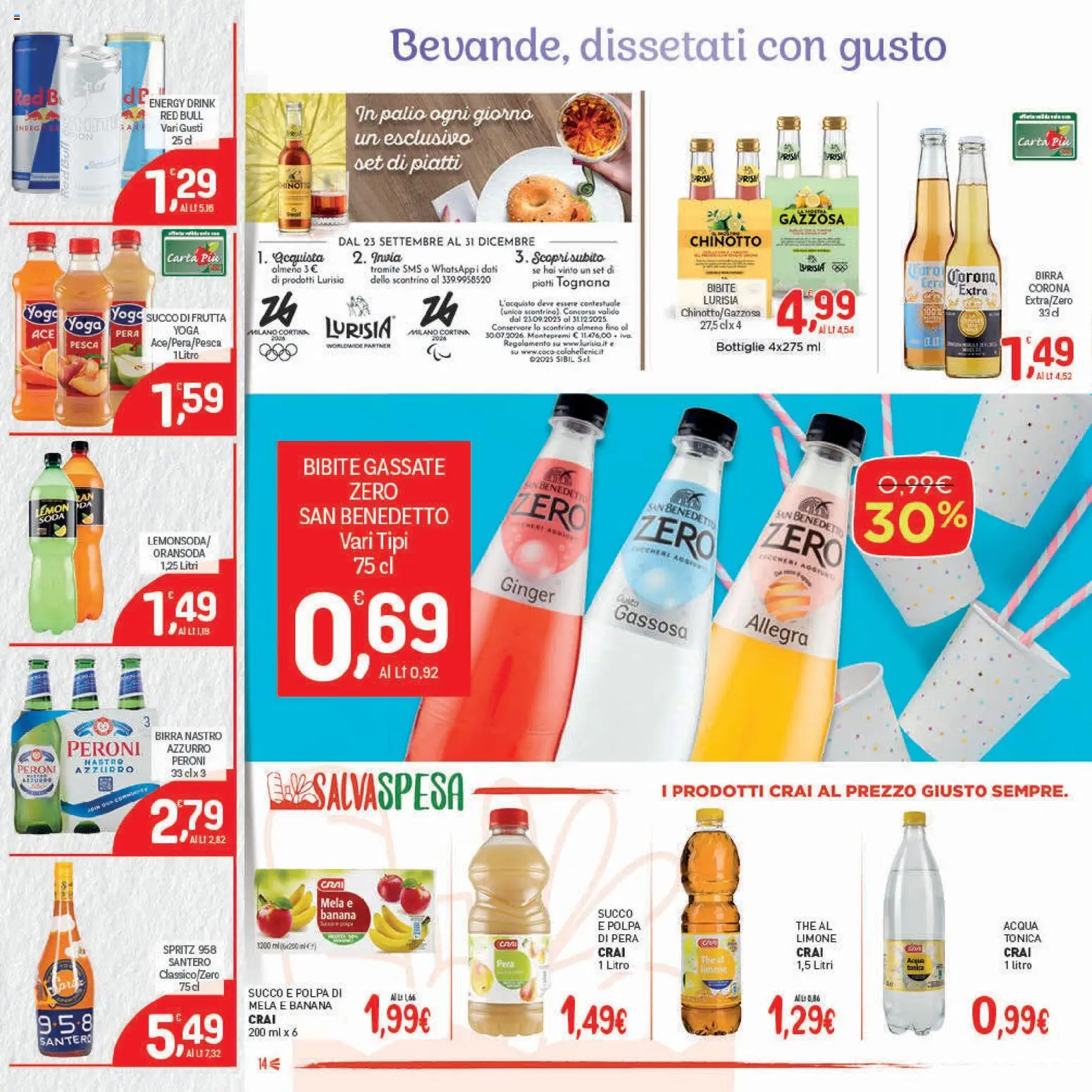 Volantino CRAI del 30.10.2025 | Pagina: 14 | Prodotti: Pesca, Pera, The, Succo di frutta