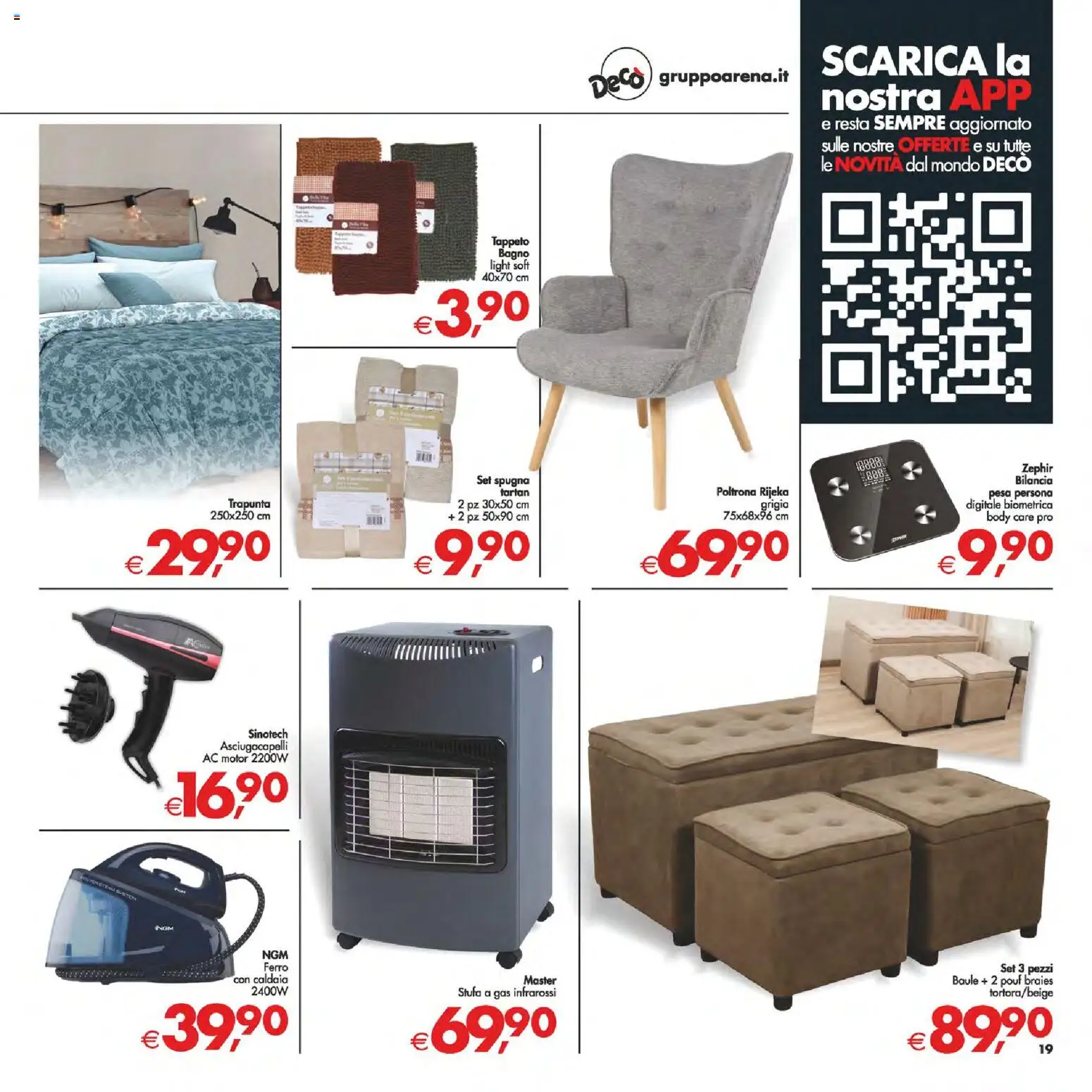 Volantino Decò del 13.02.2026 | Pagina: 19 | Prodotti: Spugna, Stufa, Stufa a gas, Bagno