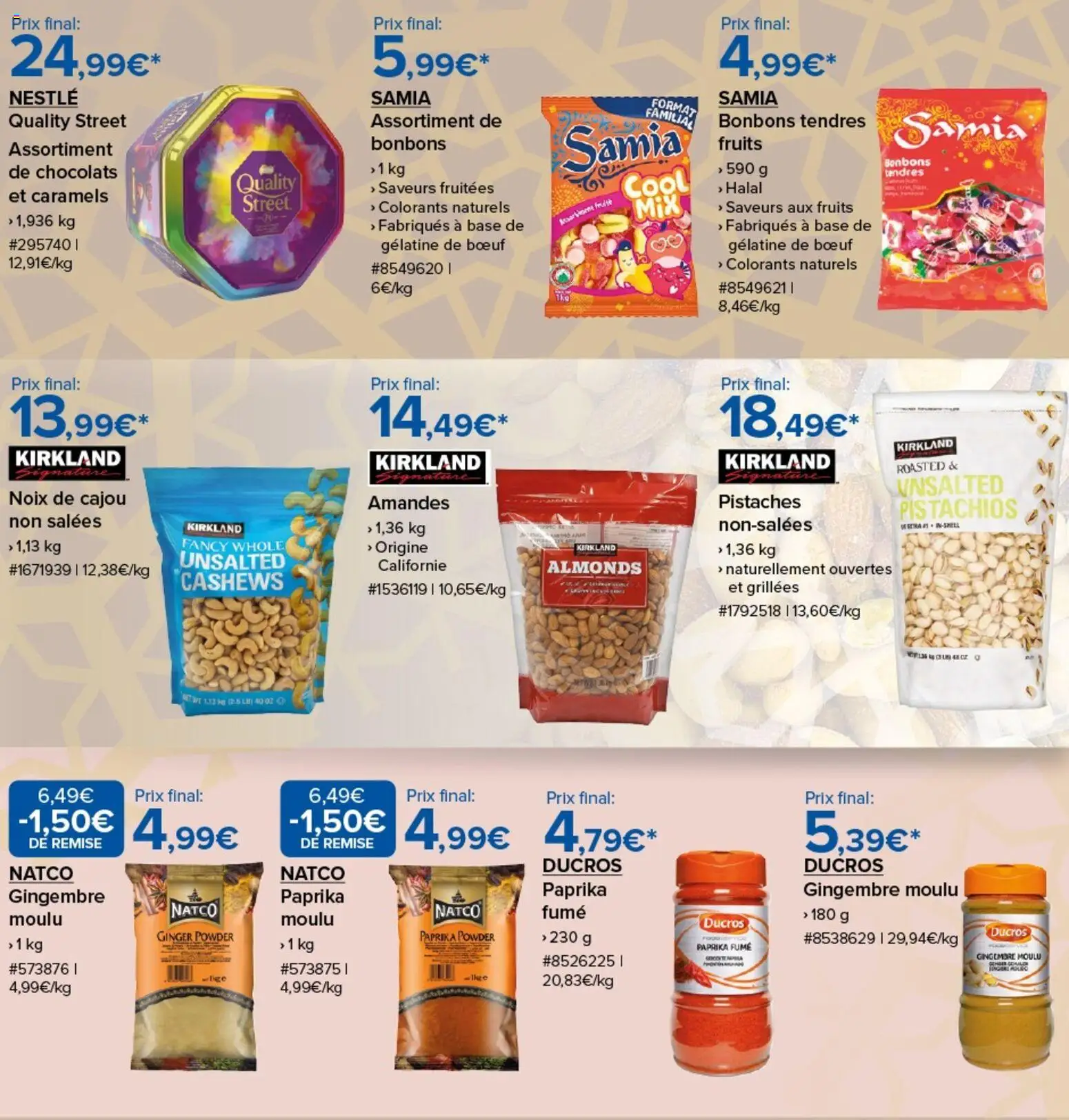 {H1} | Page: 7 | Produits: Noix de cajou, Base, Gingembre, Amandes