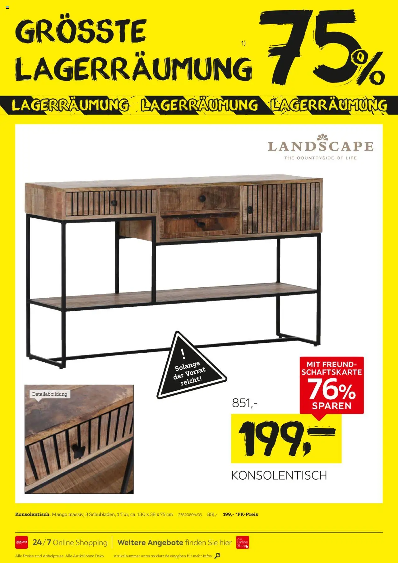 XXXL Lutz Prospekt 	 - gültig ab dem 25.08.2025 | Seite: 16 | Produkte: Konsolentisch, Mango
