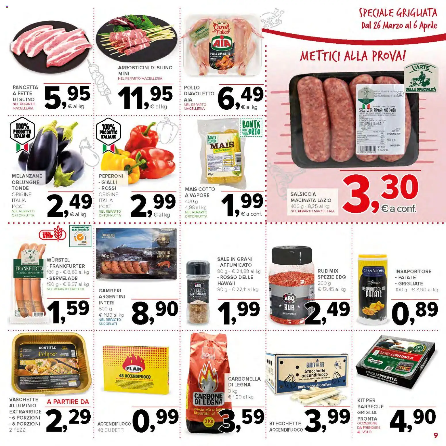 Volantino Todis del 26.03.2026 | Pagina: 9 | Prodotti: Pollo, Patate, Salsiccia, Wurstel