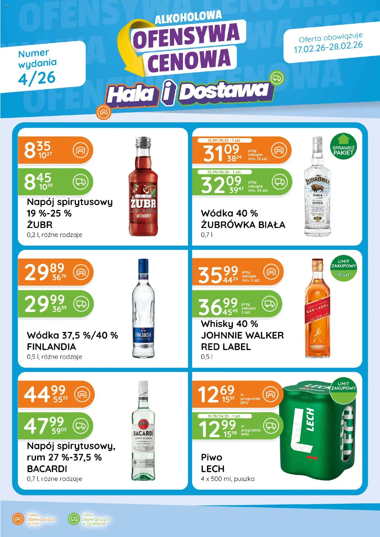 Eurocash Gazetka - Ofensywa Alkoholowa od 17.02.2026 | Strona: 1 | Produkty: Red label, Piwo, Rum, Wódka