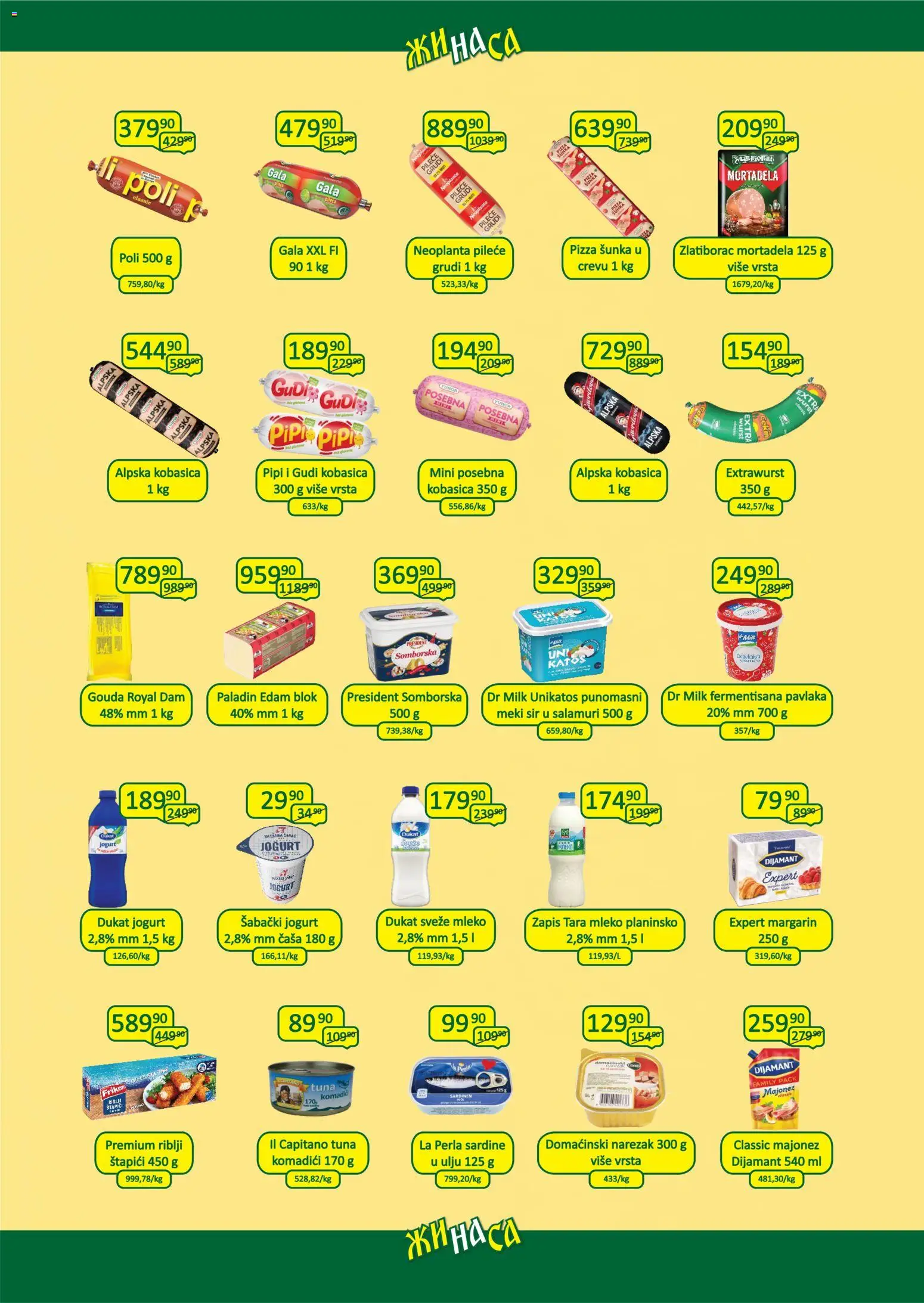 ŽINASA katalog - važi od 01.01.2026 | Strana: 2 | Proizvode: Bombone, Garnier, Pomorandza, Lizalica