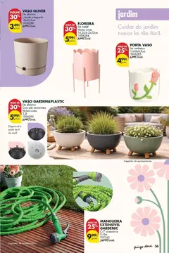 Pré-visualização MANGUEIRA EXTENSÍVEL GARDENIC, C/7 acessórios 5-15m 905242 válido de 07.04.2026 | Página: 37 | Produtos: Porta, Mangueira, Vaso