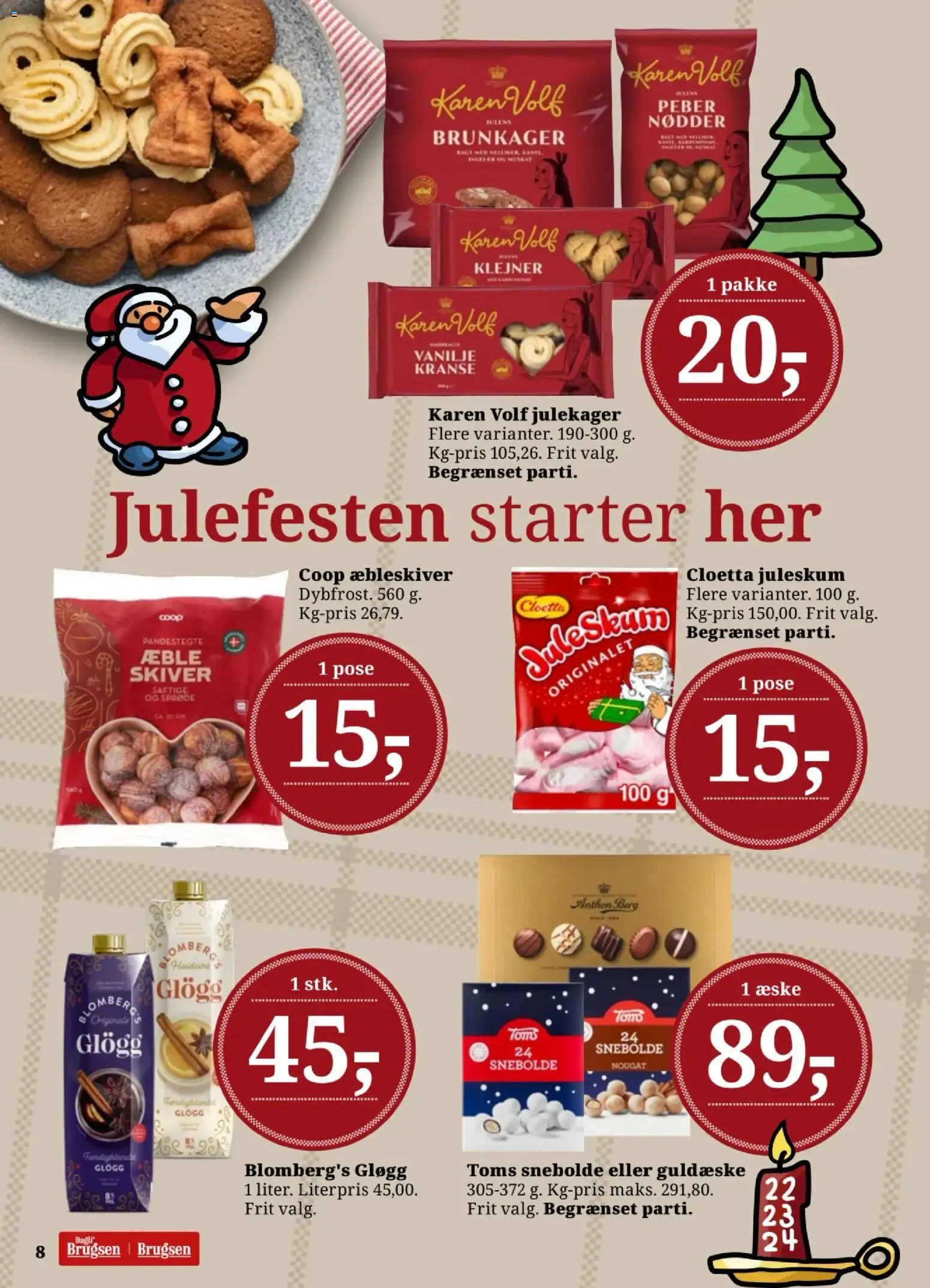 Dagli'Brugsen tilbudsavis – gyldig fra 07.11.2025 | Side: 8 | Produkter: Brunkager, Nødder, Peber, Nougat