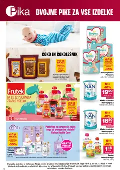Mercator katalog akcije – veljaven od 11.02.2026 | Stran: 16 | Izdelki: Plenice, Kos, Čokolešnik, Mleko