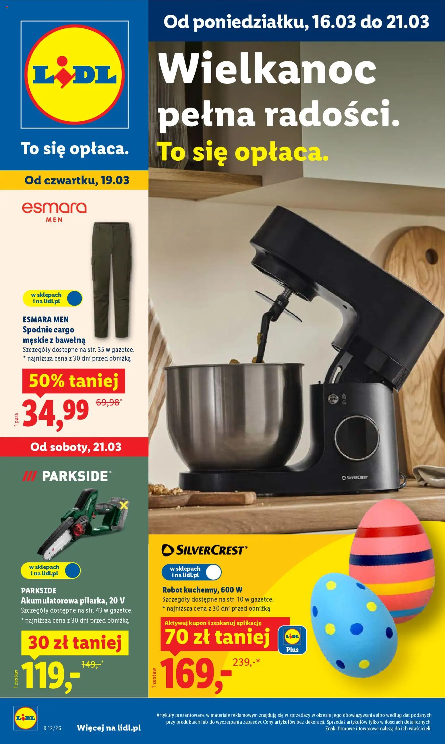 Lidl Polsko leták - Oferta wazna od 16.03.2026 | Strana: 1 | Produkty: Parkside, Robot