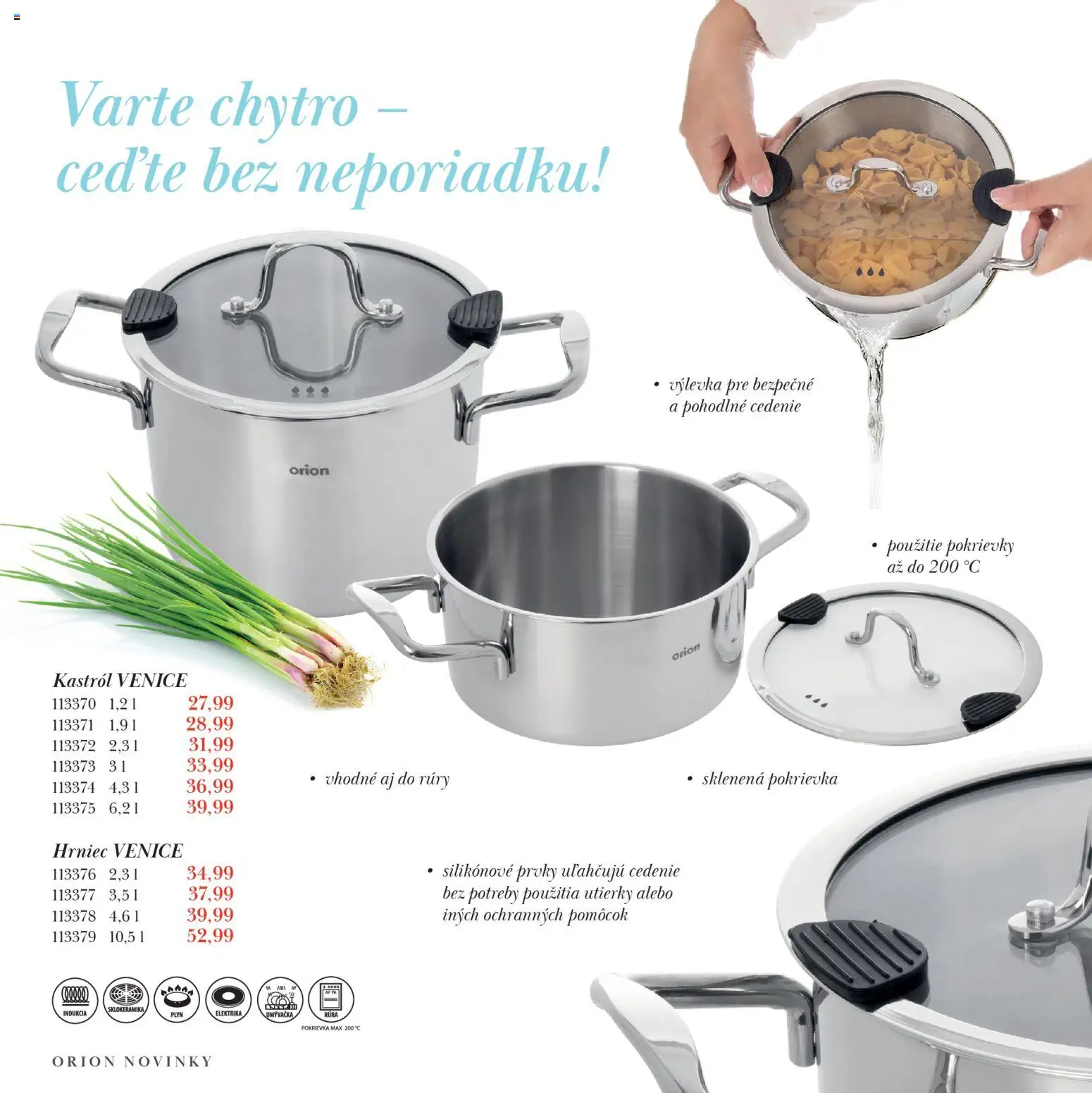 Nové Orion akcie – leták je platný od 12.01.2026 | Strana: 2 | Produkty: Rúra, Indukcia