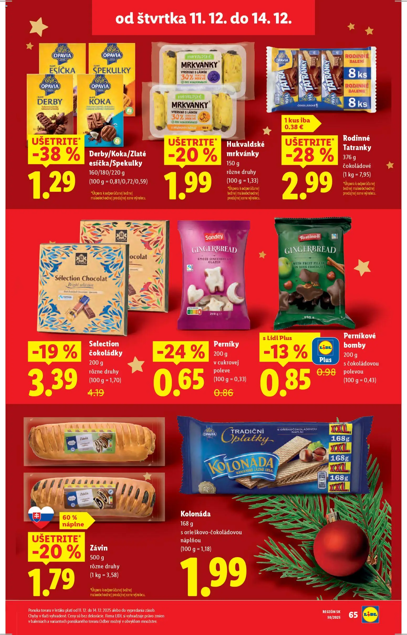 Nové Lidl akcie – leták je platný od 11.12.2025 | Strana: 18 | Produkty: Závin