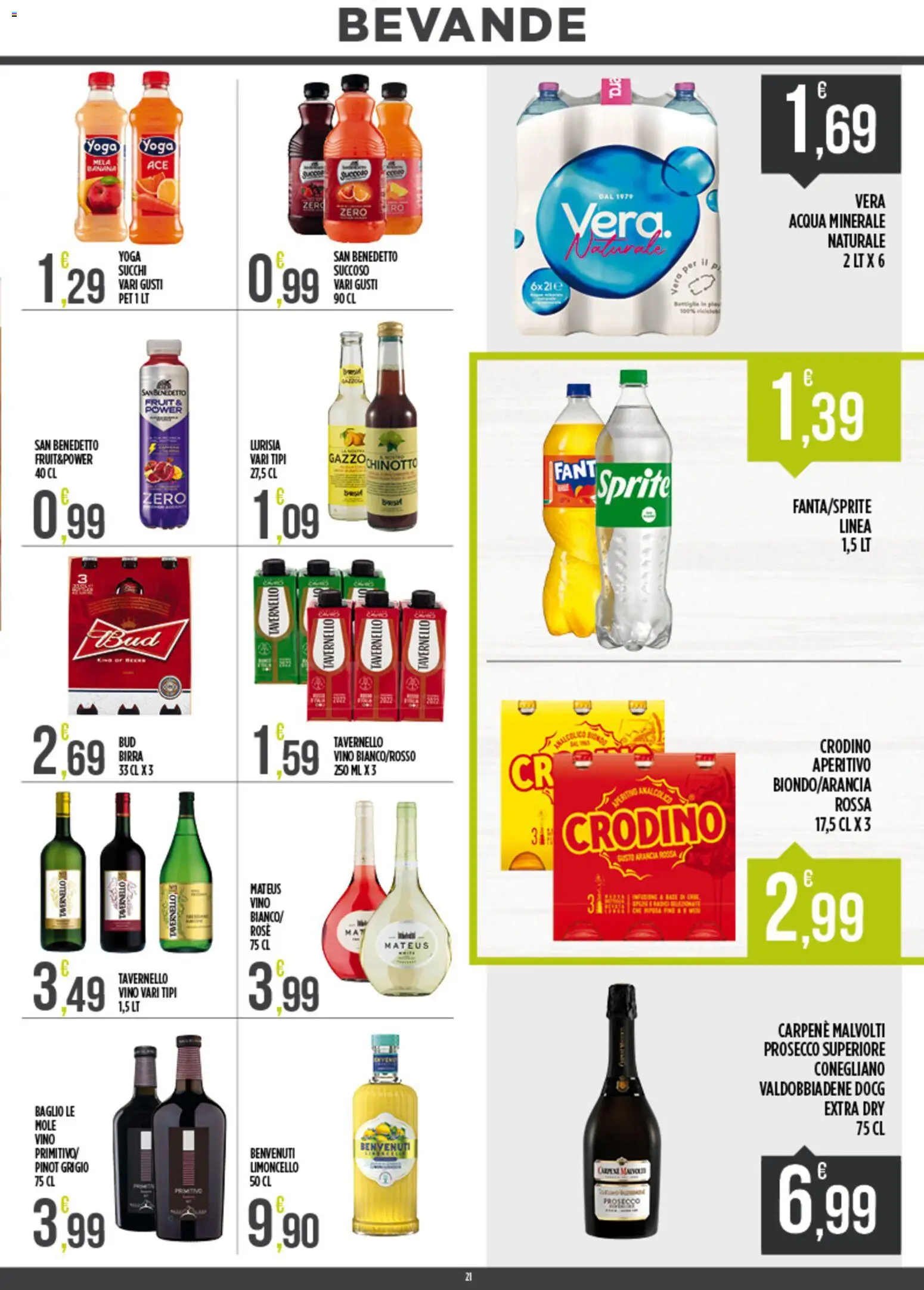 Volantino Euroesse del 23.02.2026 | Pagina: 21 | Prodotti: Birra, Chinotto, Vino, Vino bianco