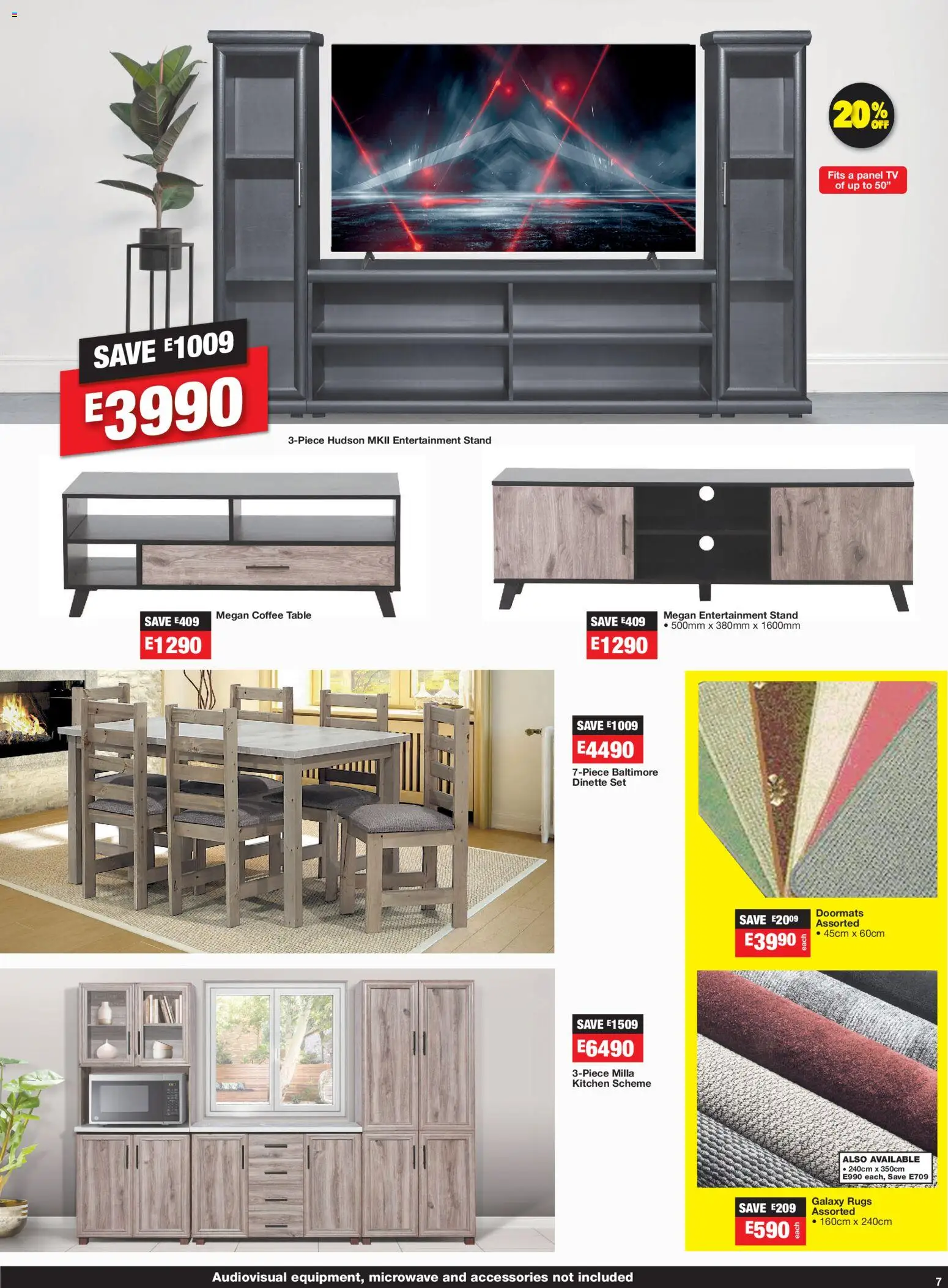 New OK Furniture catalogue – valid from 24.11.2025 | Page: 7 | Products: TV, Coffee table, Microwave, Dinette set