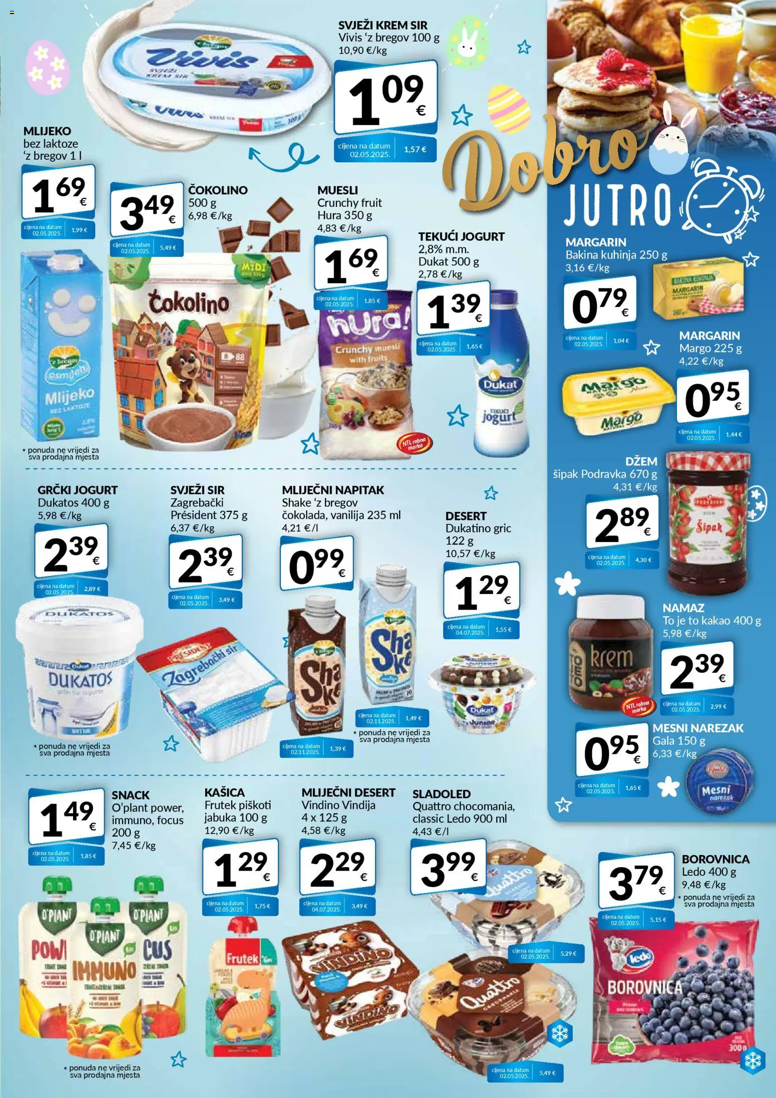 Bakmaz katalog | vrijedi od 25.03.2026 | Stranica: 3 | Proizvodi: Grčki jogurt, Narezak, Kakao, Namaz