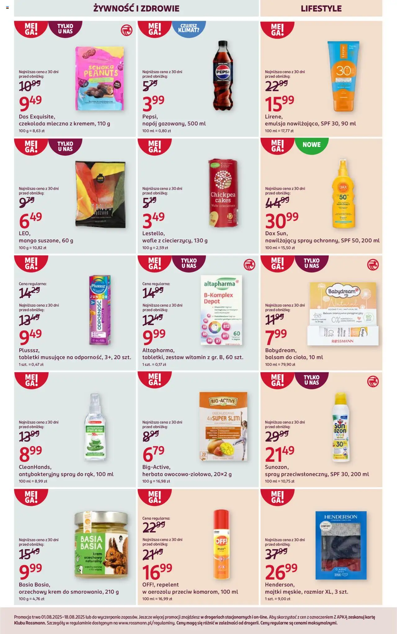 Rossmann Gazetka od 01.08.2025 | Strona: 15 | Produkty: Mango, Wafle, Czekolada mleczna, Herbata