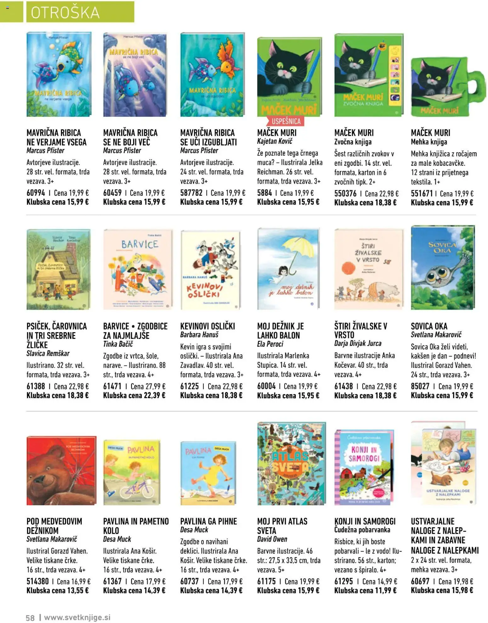 Novi Mladinska Knjiga katalog ponudbe – veljaven od 01.01.2026 | Stran: 58 | Izdelki: Igra, Barvice, Knjiga, Deznik