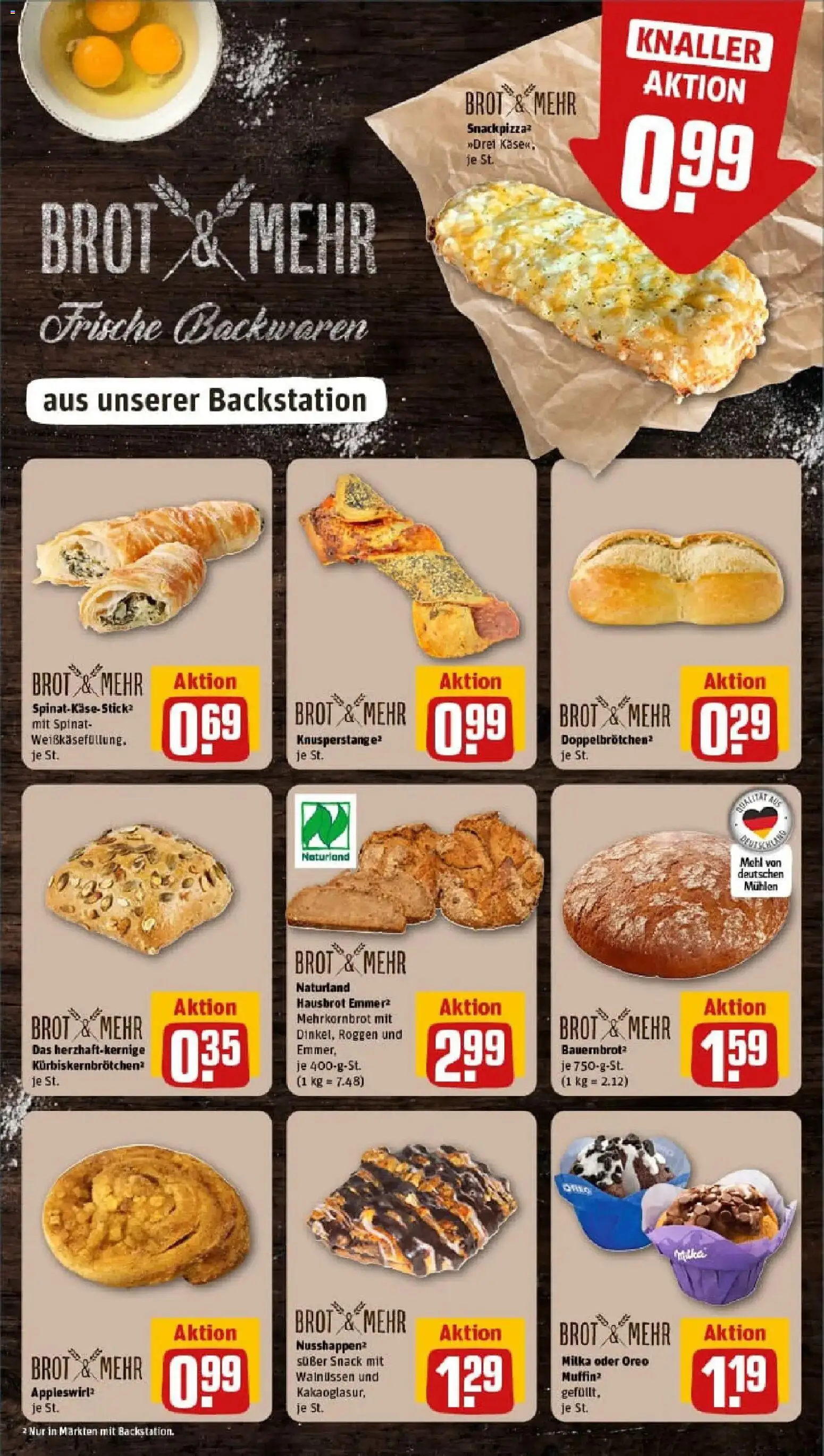 Rewe prospekt Glauburg / Stockheim	 – gültig ab 10.11.2025 | Seite: 17 | Produkte: Mehl, Milka, Brot