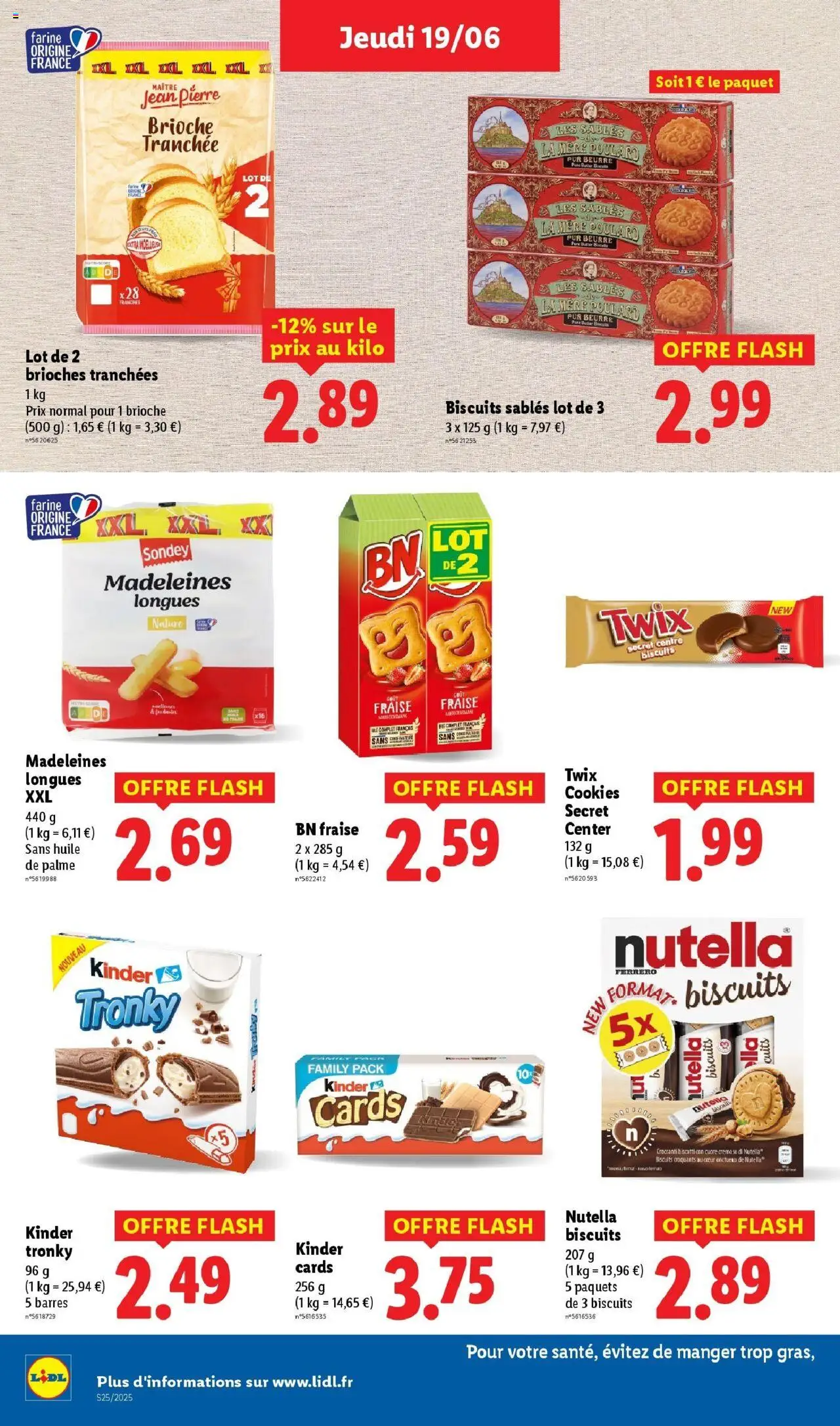  | Page: 22 | Produits: Farine, Cookies, Nutella, Beurre