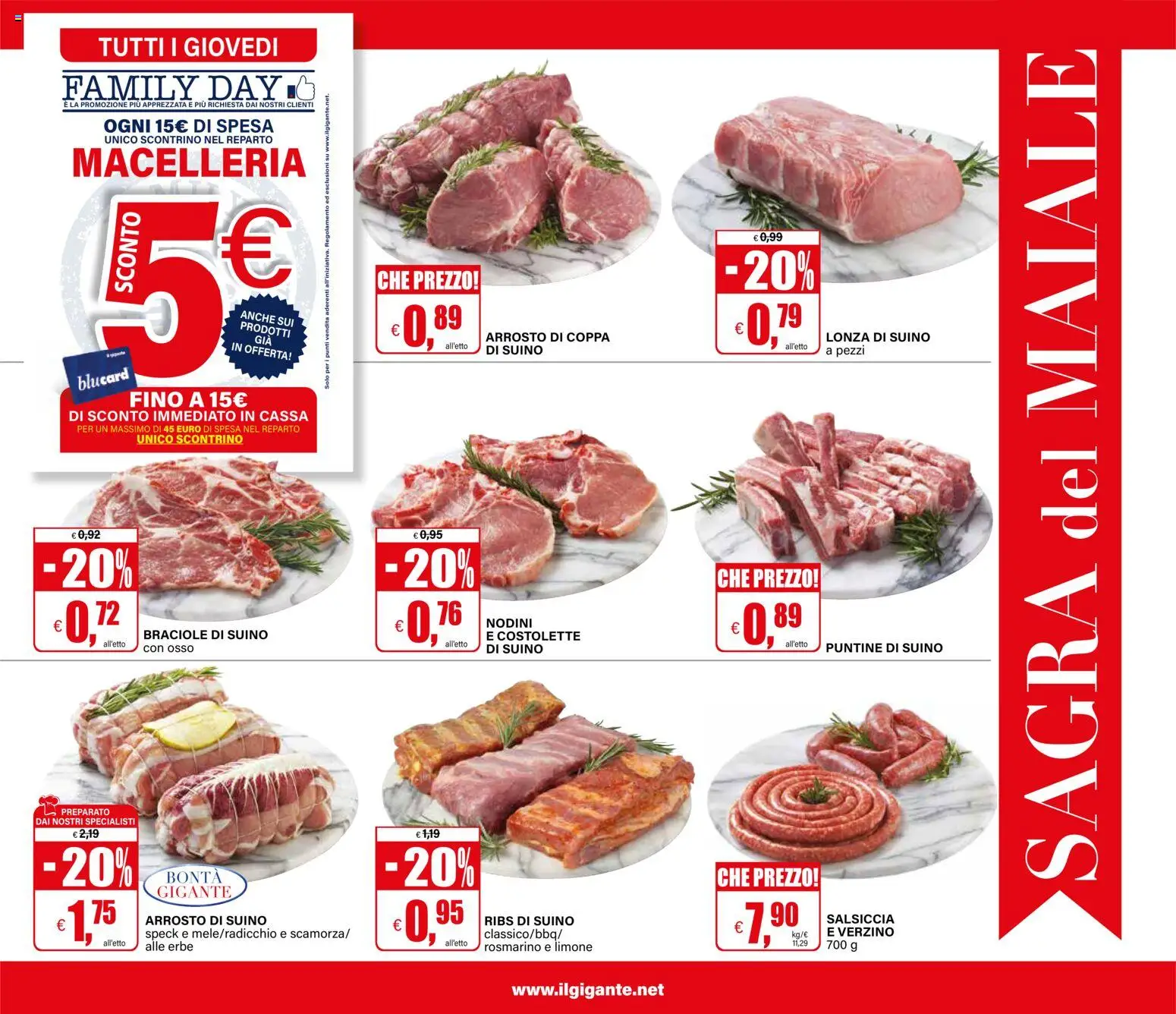Volantino Il Gigante del 15.01.2026 | Pagina: 15 | Prodotti: Arrosto, Maiale, Limone, Salsiccia