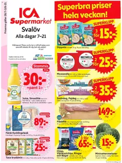 ICA Supermarket - Svalöv - Förhandsvisning av reklamblad från butik ICA Supermarket aktuell från 28.07.2025