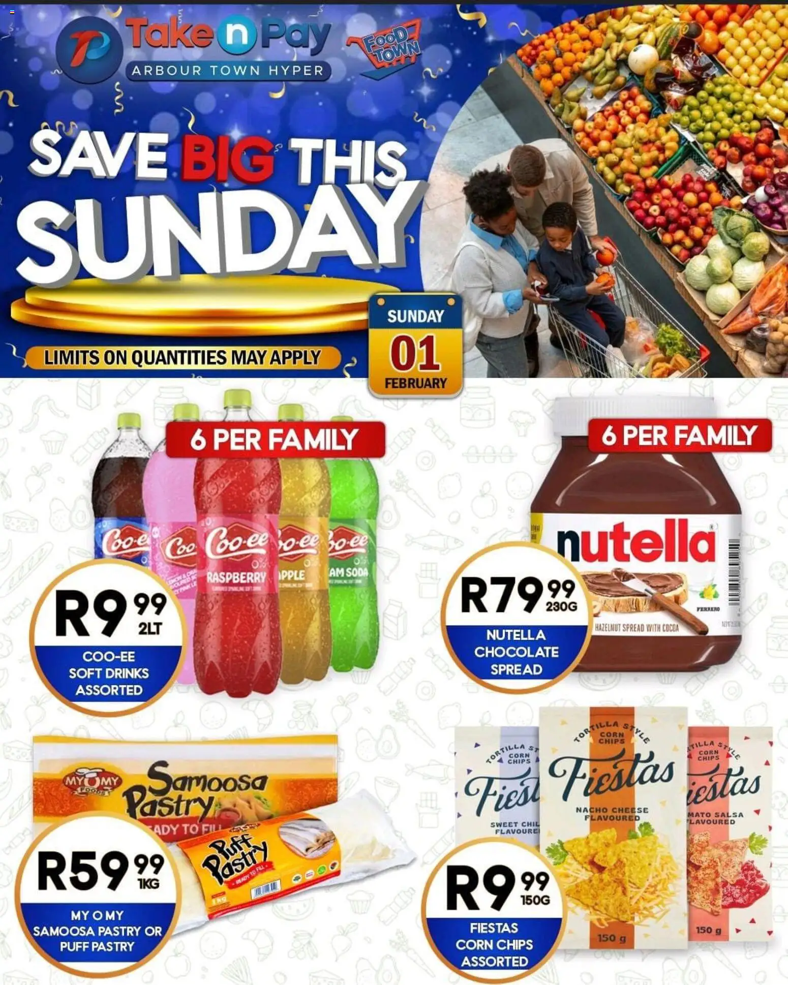 New Take n Pay catalogue – valid from 01.02.2026 | Page: 4 | Products: Corn, Cheese, Chocolate, Chips