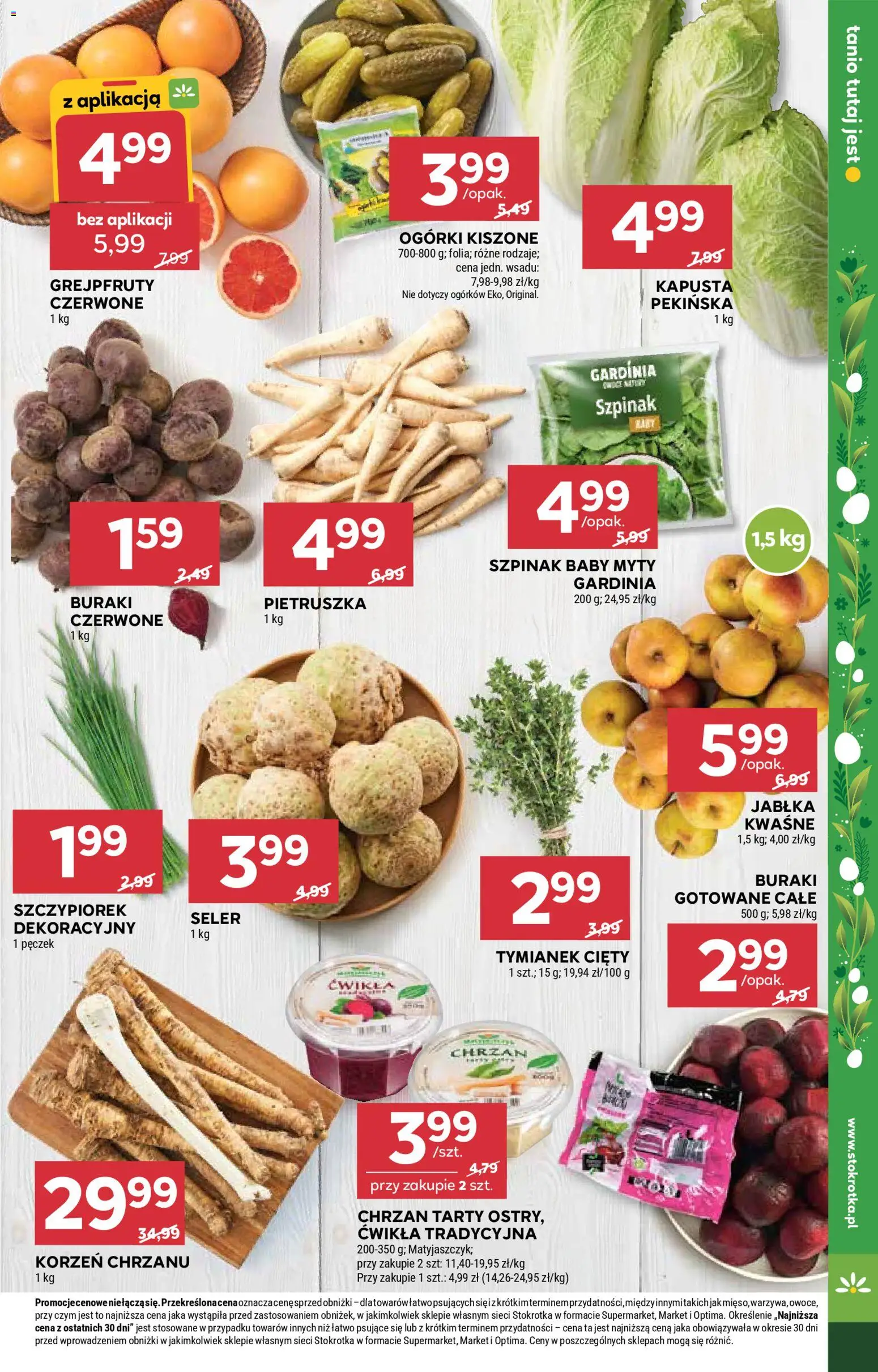 Stokrotka gazetka - Market od 26.03.2026 | Strona: 13 | Produkty: Kapusta, Buraki, Szpinak, Jabłka