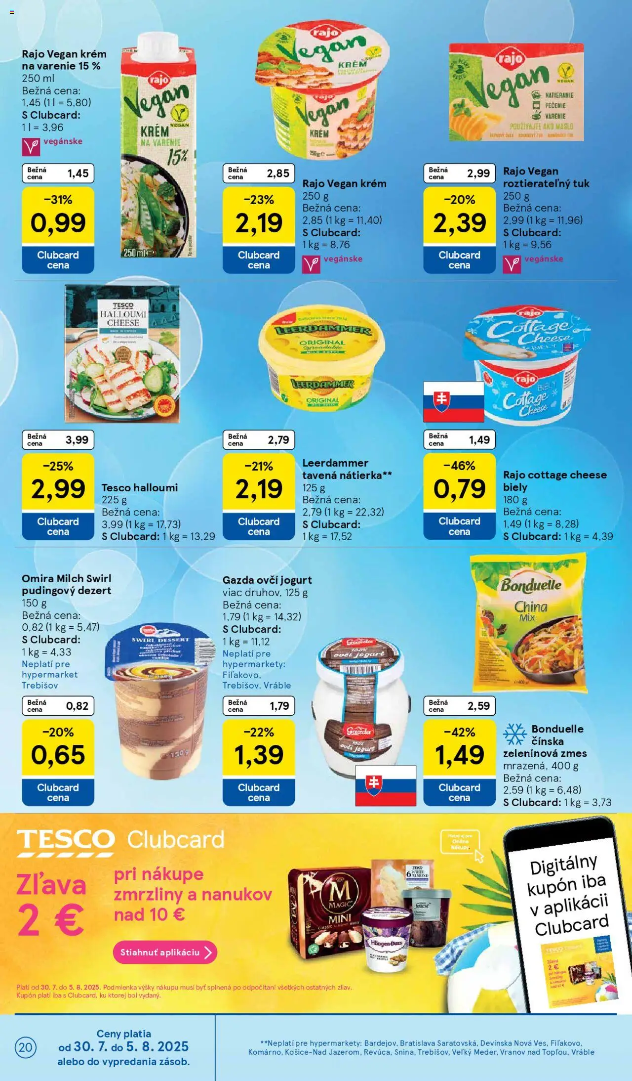 Tesco Hypermarket - leták │ platný od 30.07.2025 | Strana: 20 | Produkty: Maslo, Jogurt, Krém