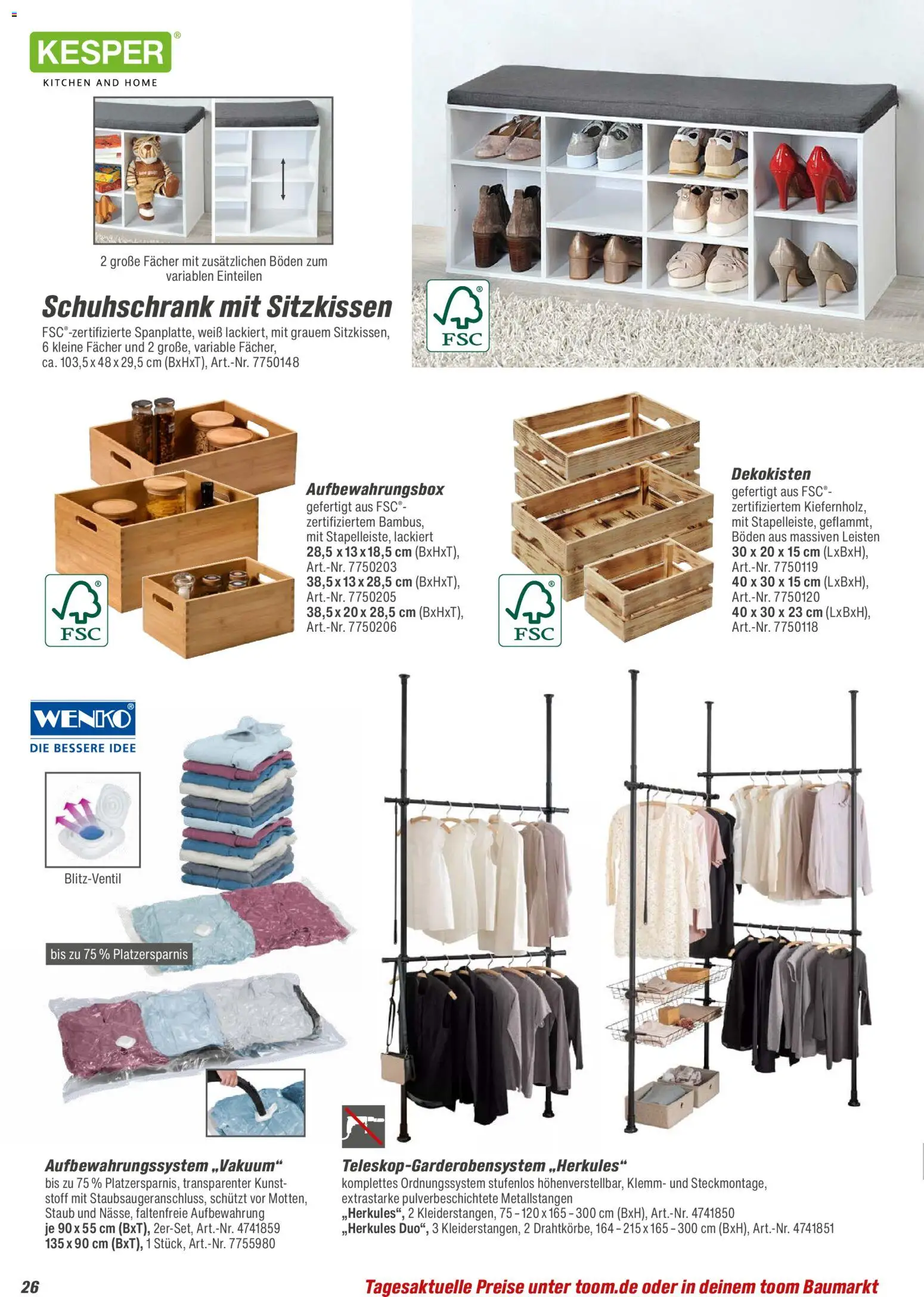 Toom Baumarkt  Wohnen & Haushalt 2026 – gültig ab 01.01.2026 | Seite: 26