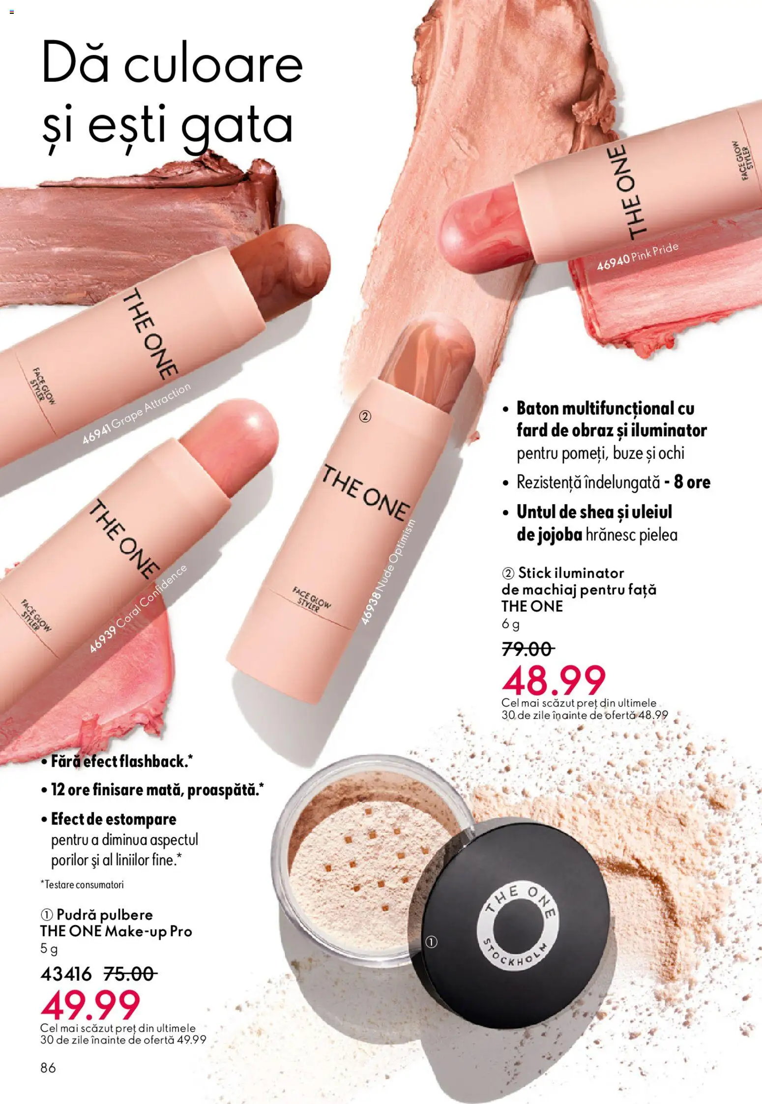 Noul catalog Oriflame – valabil de la 25.03.2026 | Pagină: 86 | Produse: Machiaj, Pudră, Iluminator