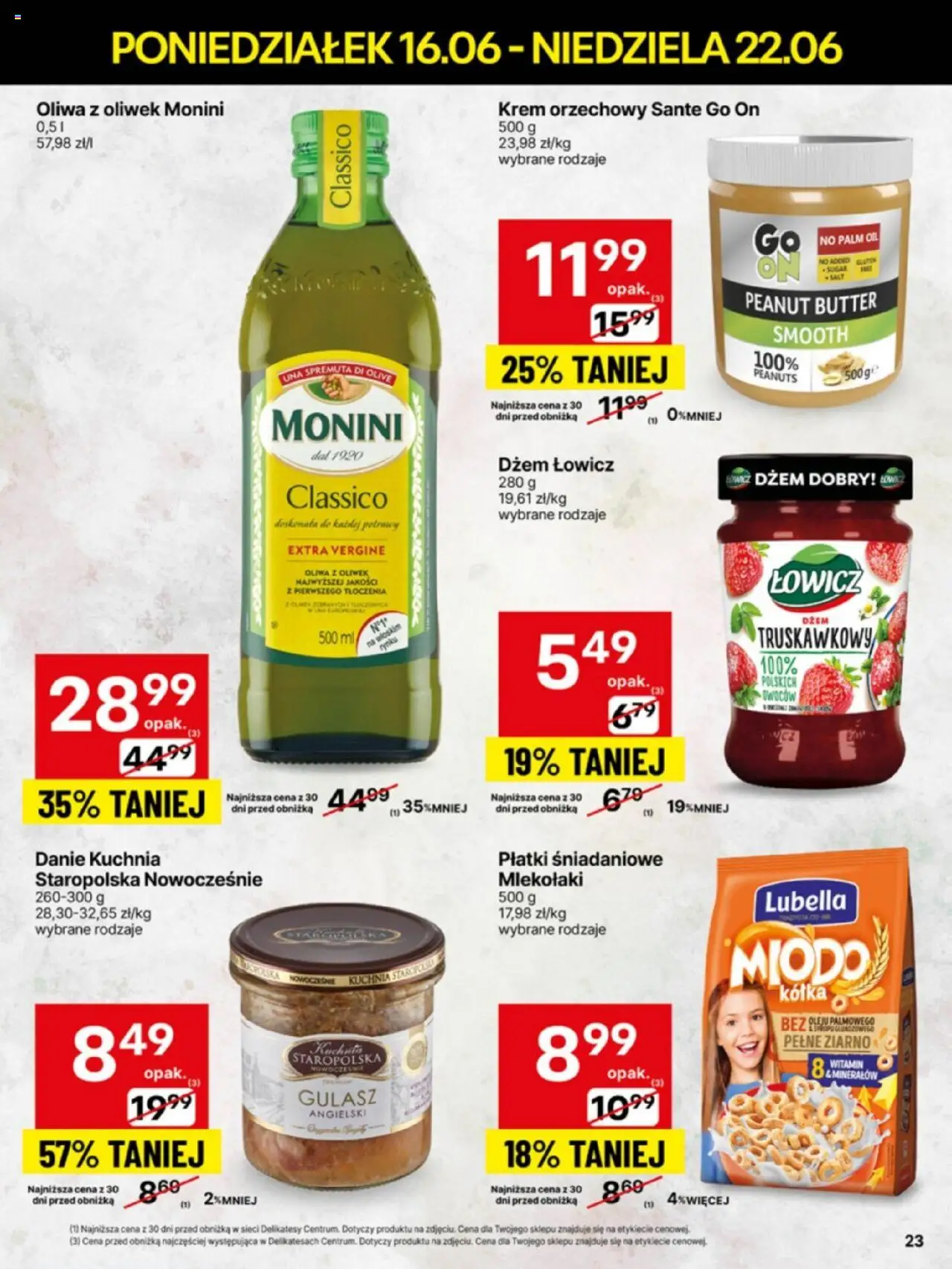 Delikatesy Centrum Gazetka od 16.06.2025 | Strona: 23 | Produkty: Krem orzechowy, Delikatesy, Dżem, Krem