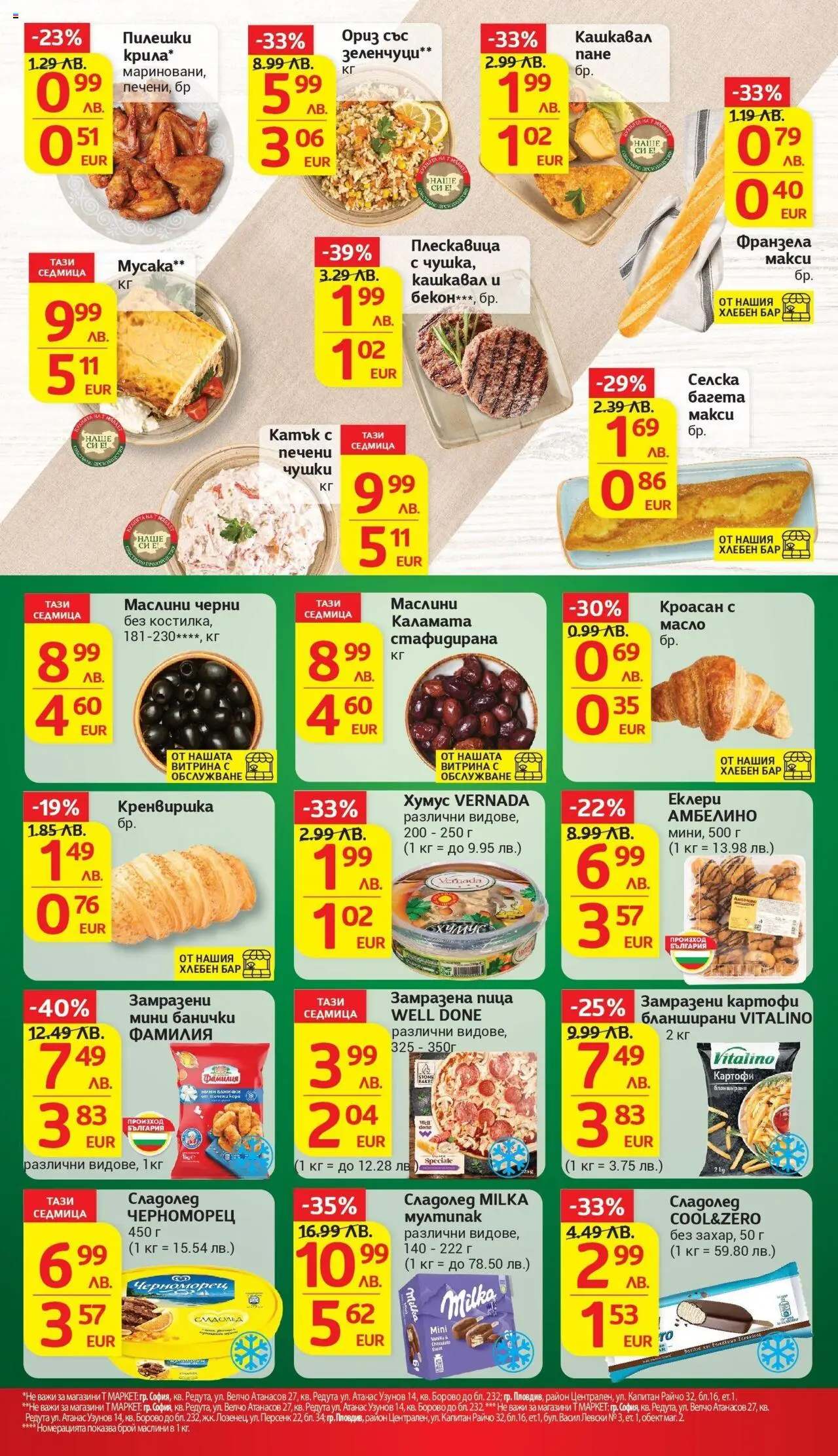  | Страница: 14 | Продукти: Бекон, Désodorisant, Кашкавал, Каламата