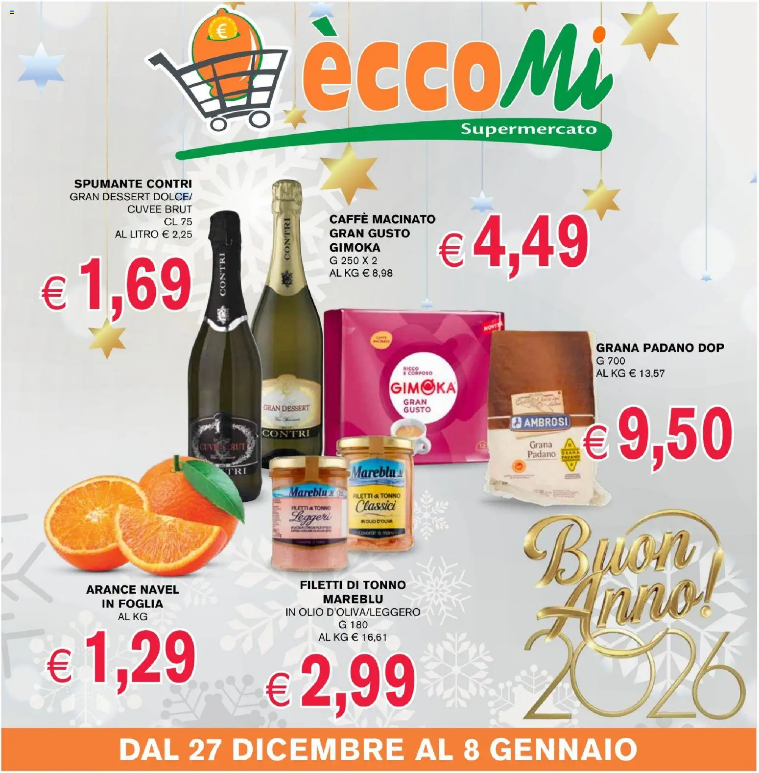 Volantino Coal del 27.12.2025 | Pagina: 1 | Prodotti: Caffè, Arance, Olio, Tonno