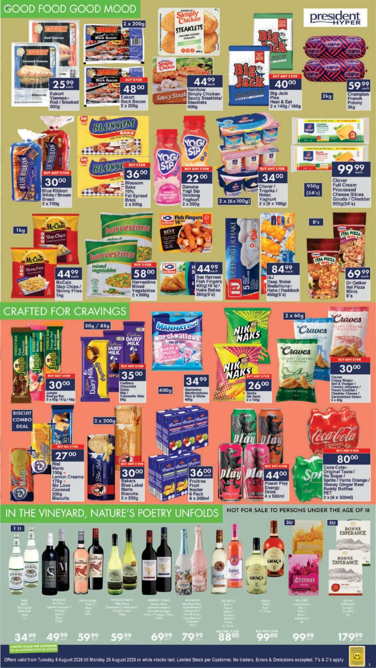 President Hyper - Birthday Sale Specials │ valid from 05.08.2025 | Page: 2 | Products: Steak, Polony, Stoney, Chips