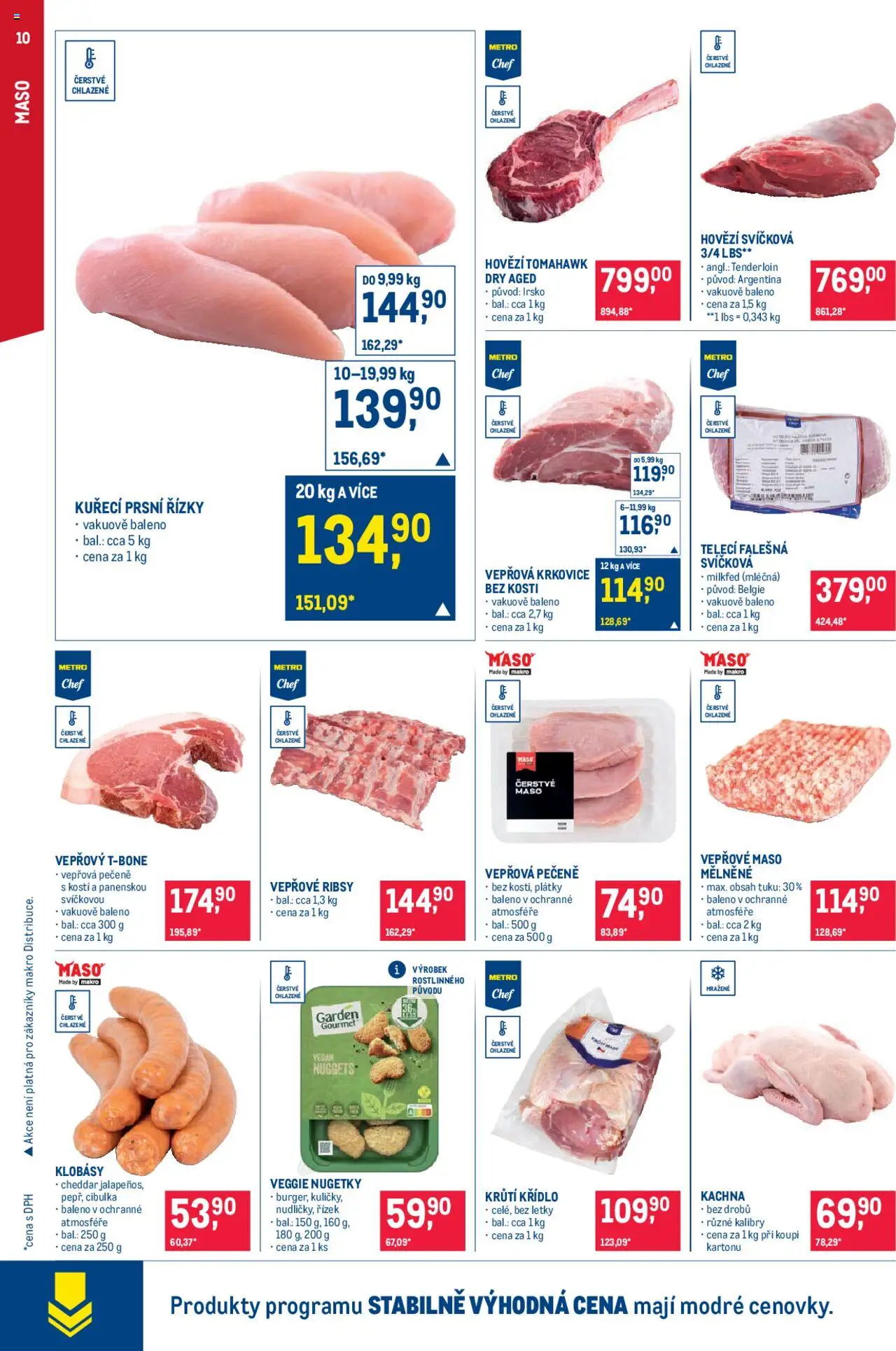 Makro leták - Pro milovníky jídla od 21.05.2025 | Strana: 10 | Produkty: Vegan, Steak, Vepřová krkovice bez kosti, Krkovice
