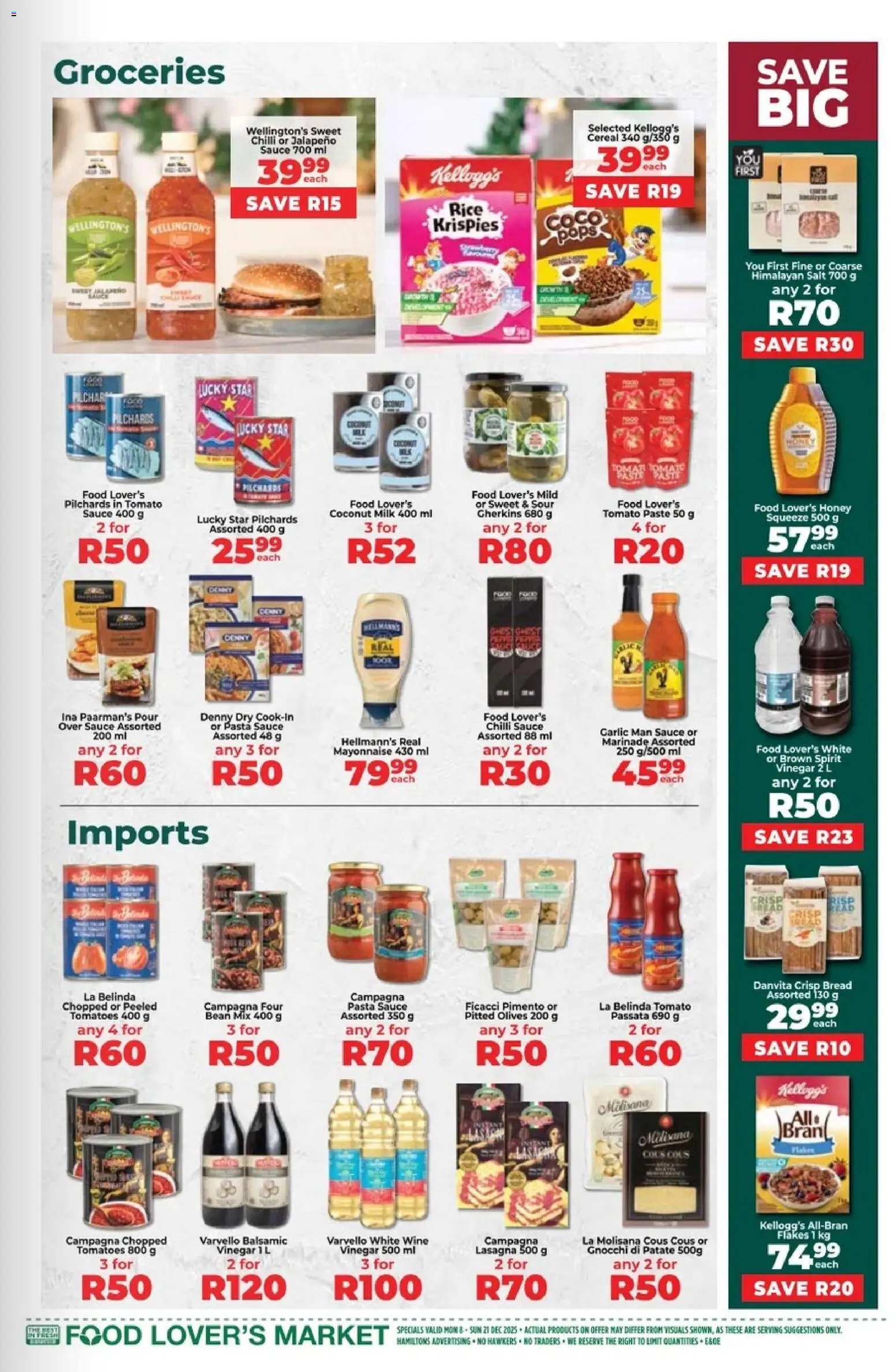 New Food Lover's Market catalogue – valid from 08.12.2025 | Page: 13 | Products: Vinegar, Pasta, Flakes, Mayonnaise