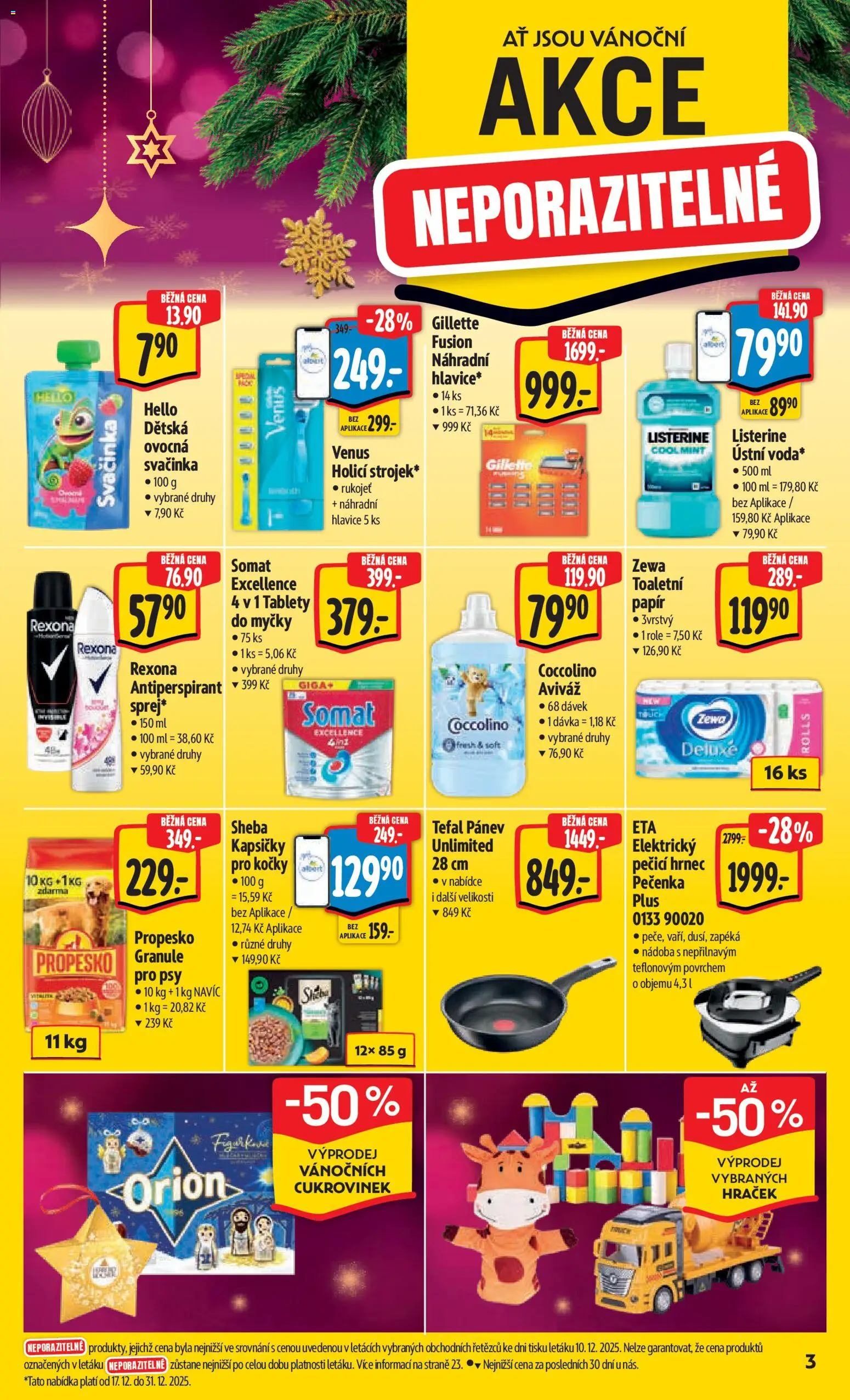 Albert leták - Hypermarket od 17.12.2025 | Strana: 7 | Produkty: Pánev, Listerine, Zewa, Tefal