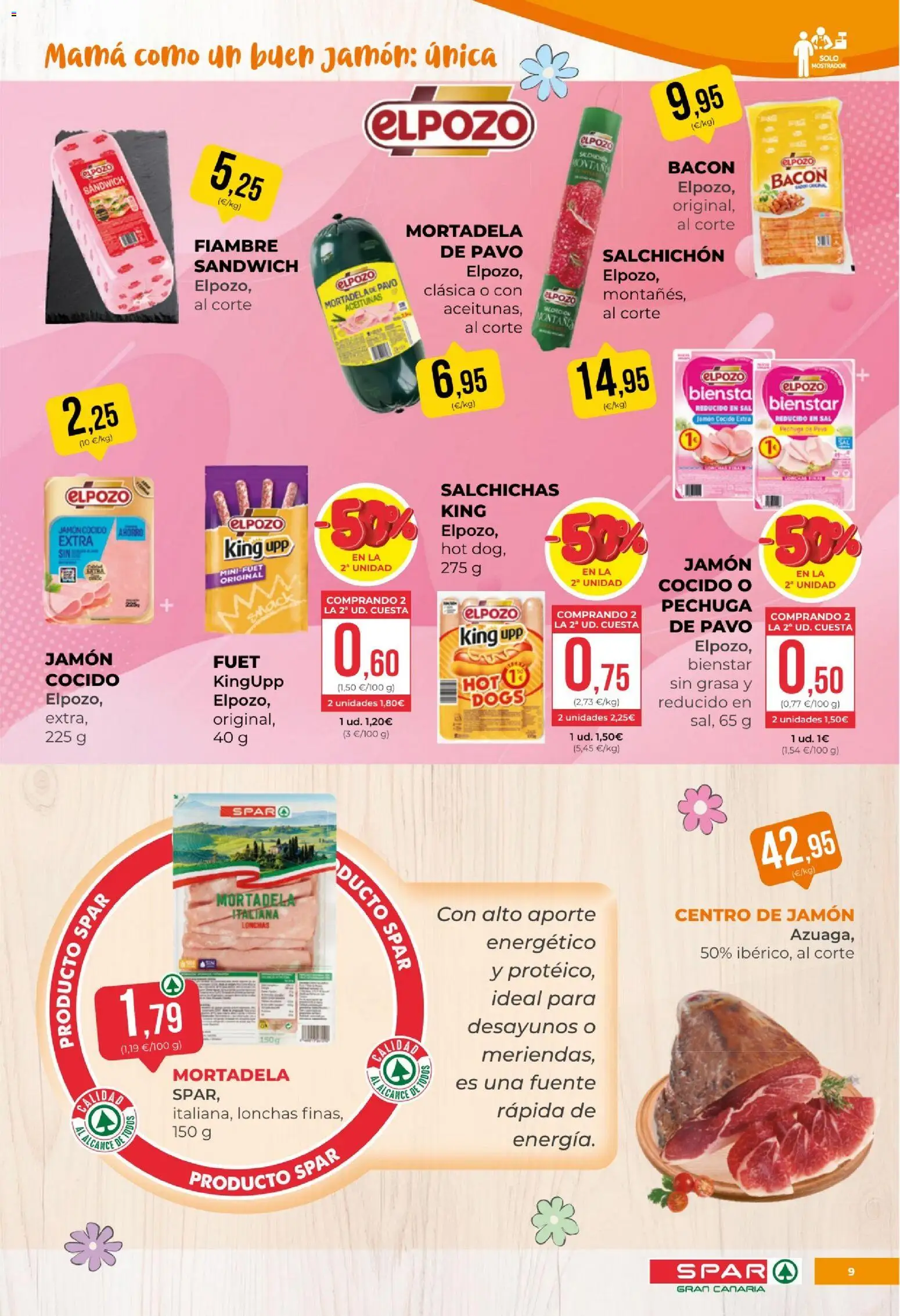 Spar folleto │ válido desde el 17.04.2026 | Página: 9 | Productos: Jamón, Mortadela