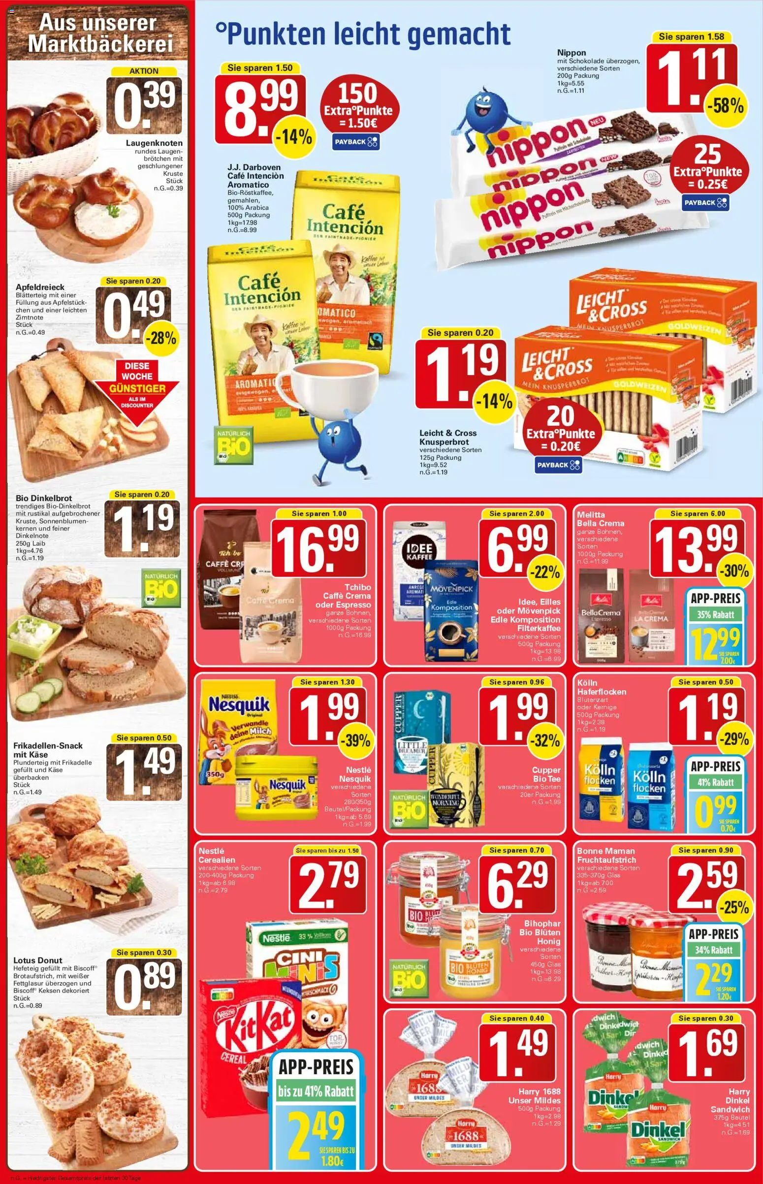 WEZ Prospekt – gültig ab 19.01.2026 | Seite: 8 | Produkte: Melitta, Nesquik, Kolln, Käse