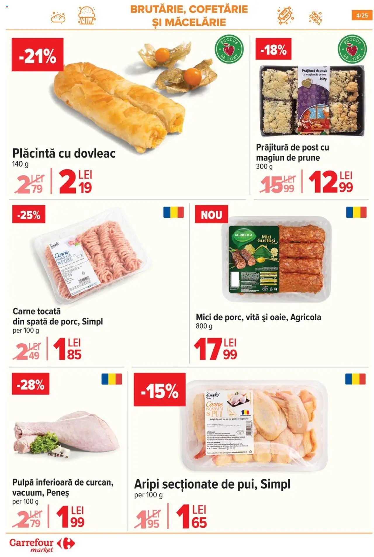 Carrefour catalog - Market – valabil de la 06.08.2025 | Pagină: 4 | Produse: Mici, Prăjitură, Plăcintă, Prune