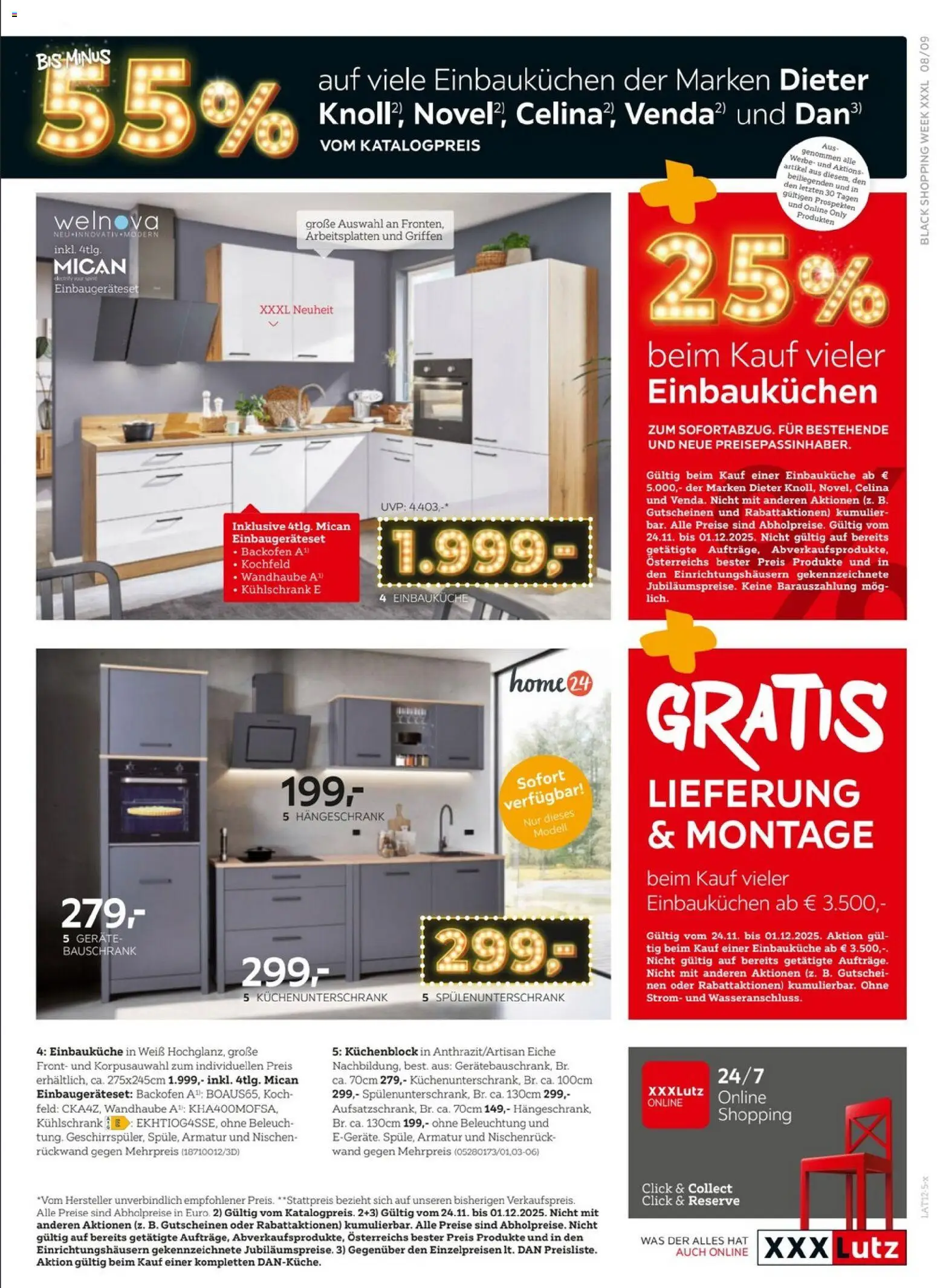 XXXLutz - Black Friday gültig ab 24.11.2025 | Seite: 9 | Produkte: Kühlschrank, Kochfeld