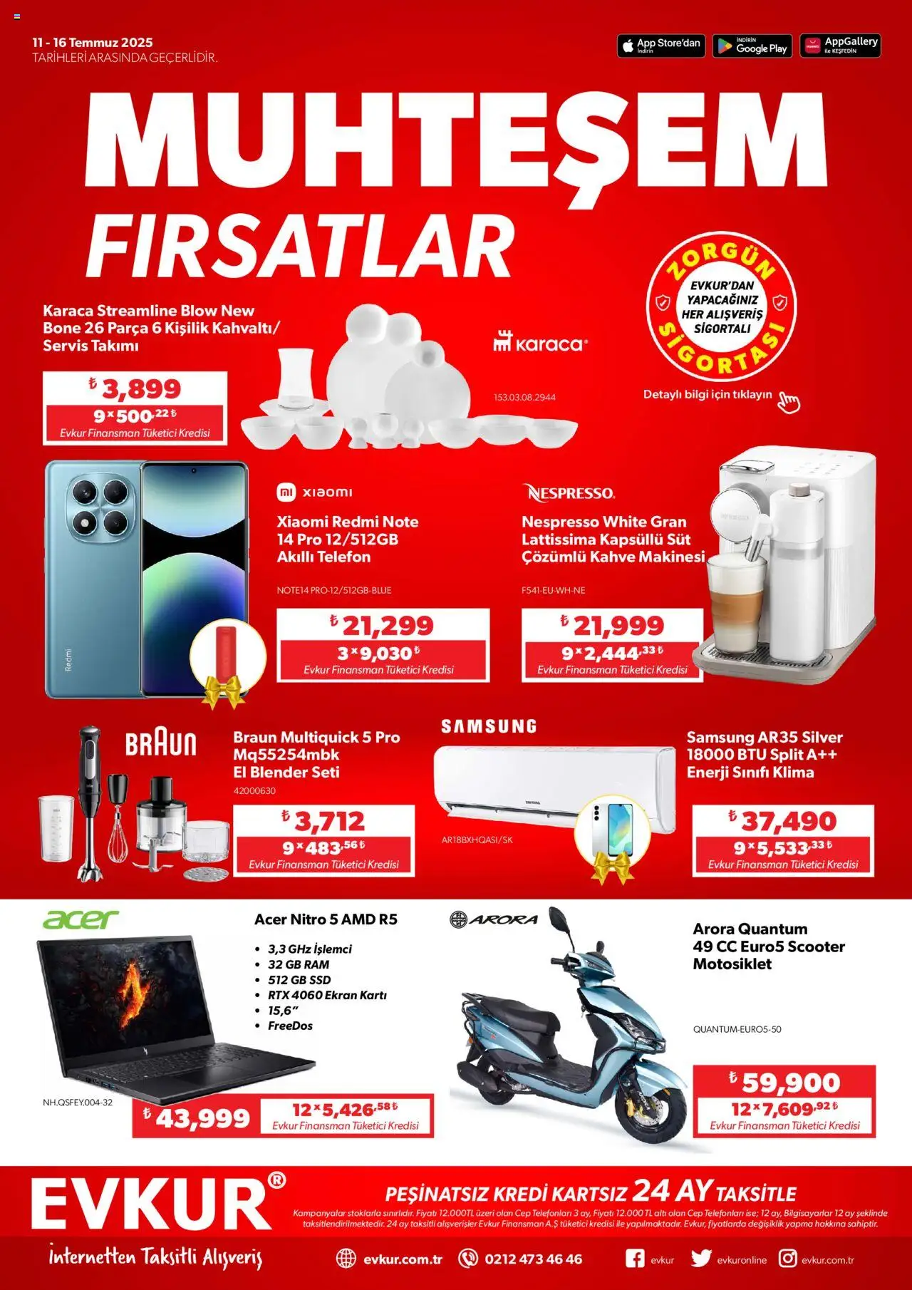 Evkur Muhteşem Fırsatlar - 11.07.2025 tarihinden itibaren geçerlidir | Sayfa: 1 | Ürünler: Blender, Süt, Kahve, Akıllı telefon