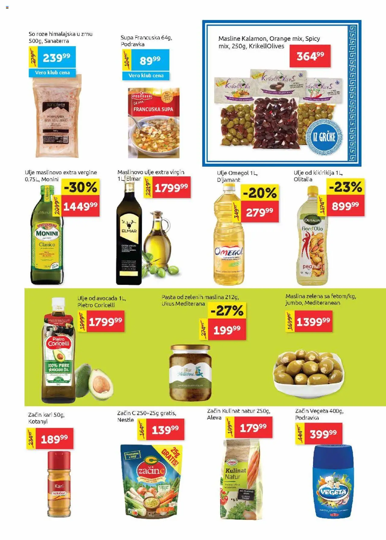 SuperVERO katalog - važi od 21.08.2025 | Strana: 9 | Proizvode: Masline, Monini, So, Podravka